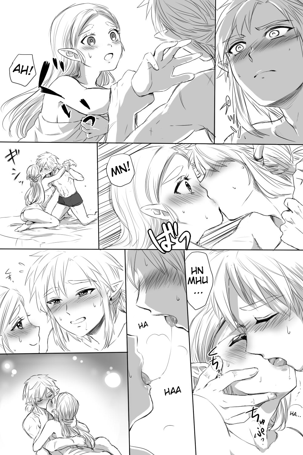 [Wasabi] BreaWi no LinZel ga Hitasura Ichaicha Shite Sukebe na Koto Suru Manga | A BoTW manga where Link and Zelda earnestly flirt and do lewd things (The Legend of Zelda) [English] numero di immagine  4