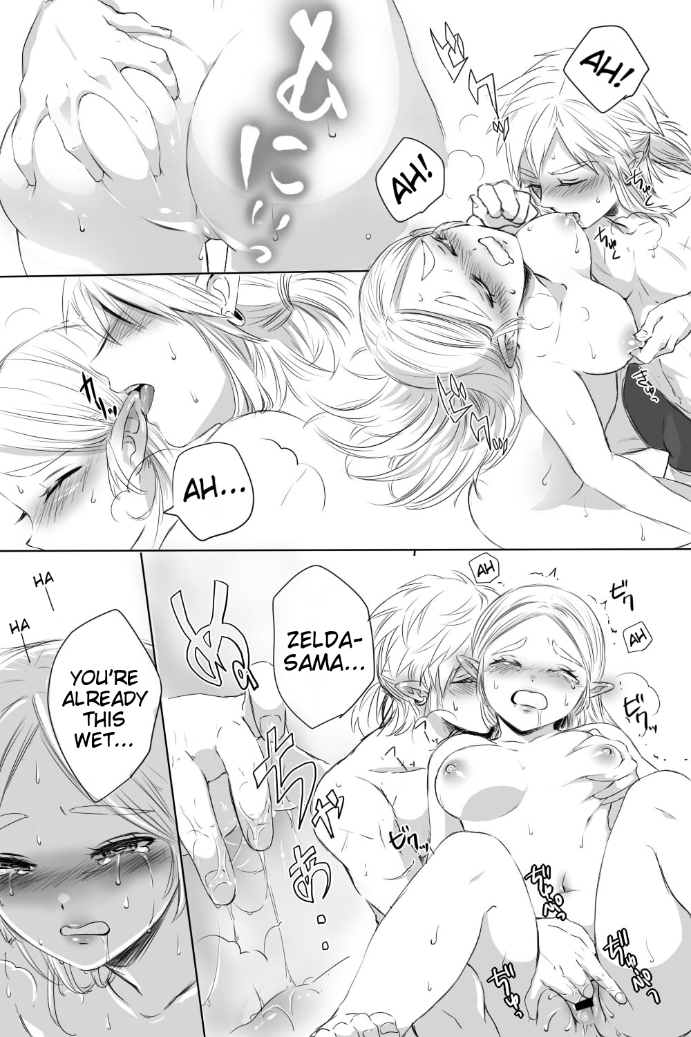 [Wasabi] BreaWi no LinZel ga Hitasura Ichaicha Shite Sukebe na Koto Suru Manga | A BoTW manga where Link and Zelda earnestly flirt and do lewd things (The Legend of Zelda) [English] numero di immagine  6