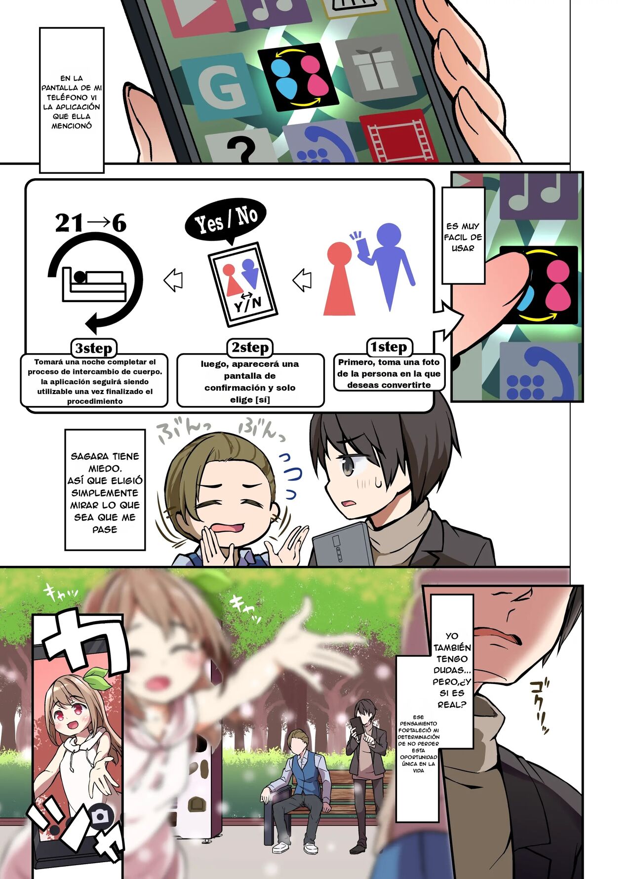 [TSF Mousou Chikusekijo (Minaduki Nanana, Siina Yuuki)] Jinsei Torikaekko Appli [Spanish] 이미지 번호 5