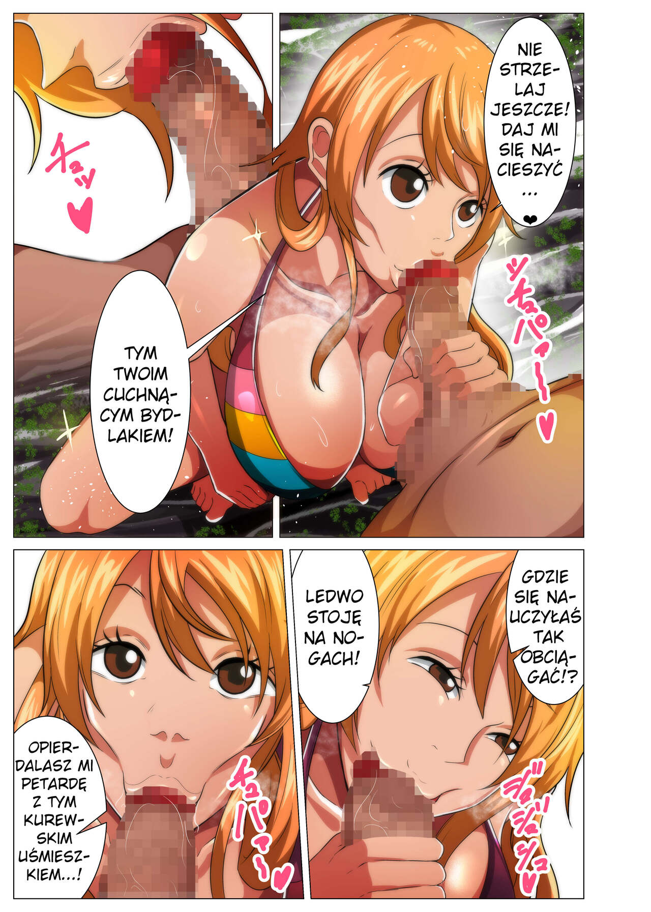 [Q Doujin] Umi de Mikaketa Bakunyuu Bijo | Piersiasta Dziewczyna W Bikini, Którą Spotkałem Na Brzegu Morza (One Piece) [Polish] image number 7