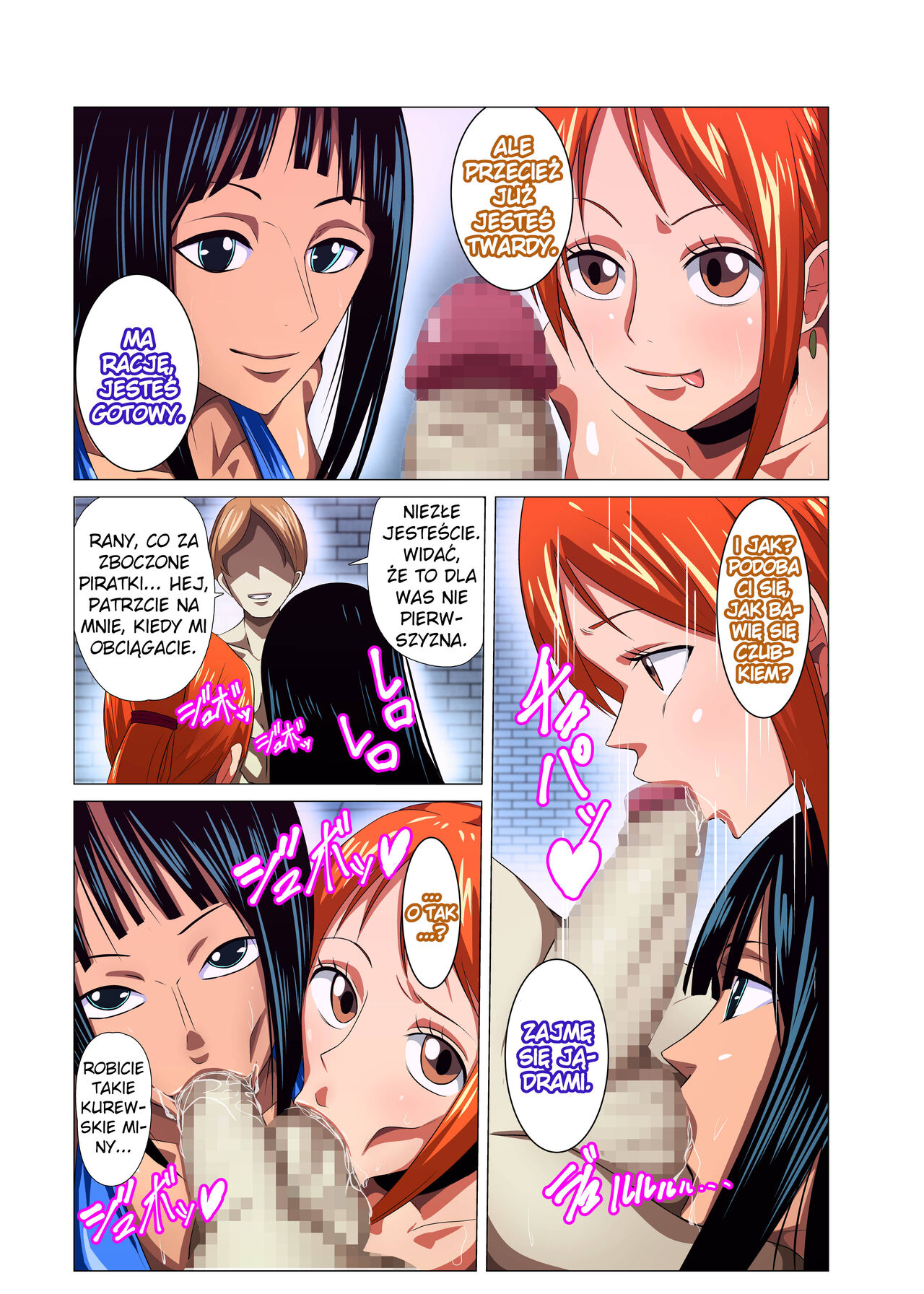 [Q Doujin] Onna Kaizoku ga Himitsu no Settai | Sekretne Usługi Pewnych Piratek (One Piece) [Polish] 画像番号 7