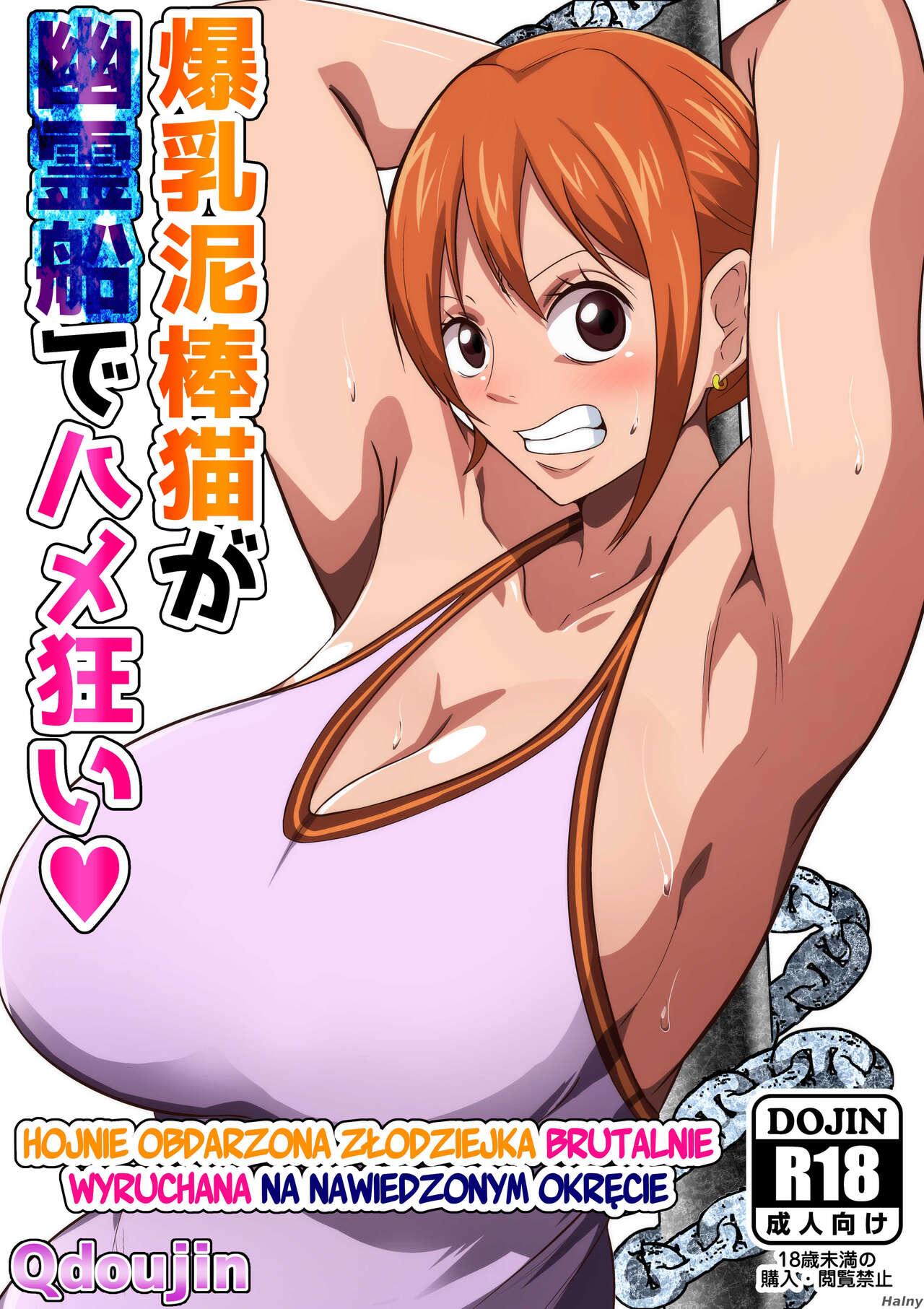 [Q Doujin] Bakunyuu Dorobouneko ga Yuureisen de Hamegurui | Hojnie Obdarzona Złodziejka Brutalnie Wyruchana Na Nawiedzonym Okęcie (One Piece) [Polish] 이미지 번호 1