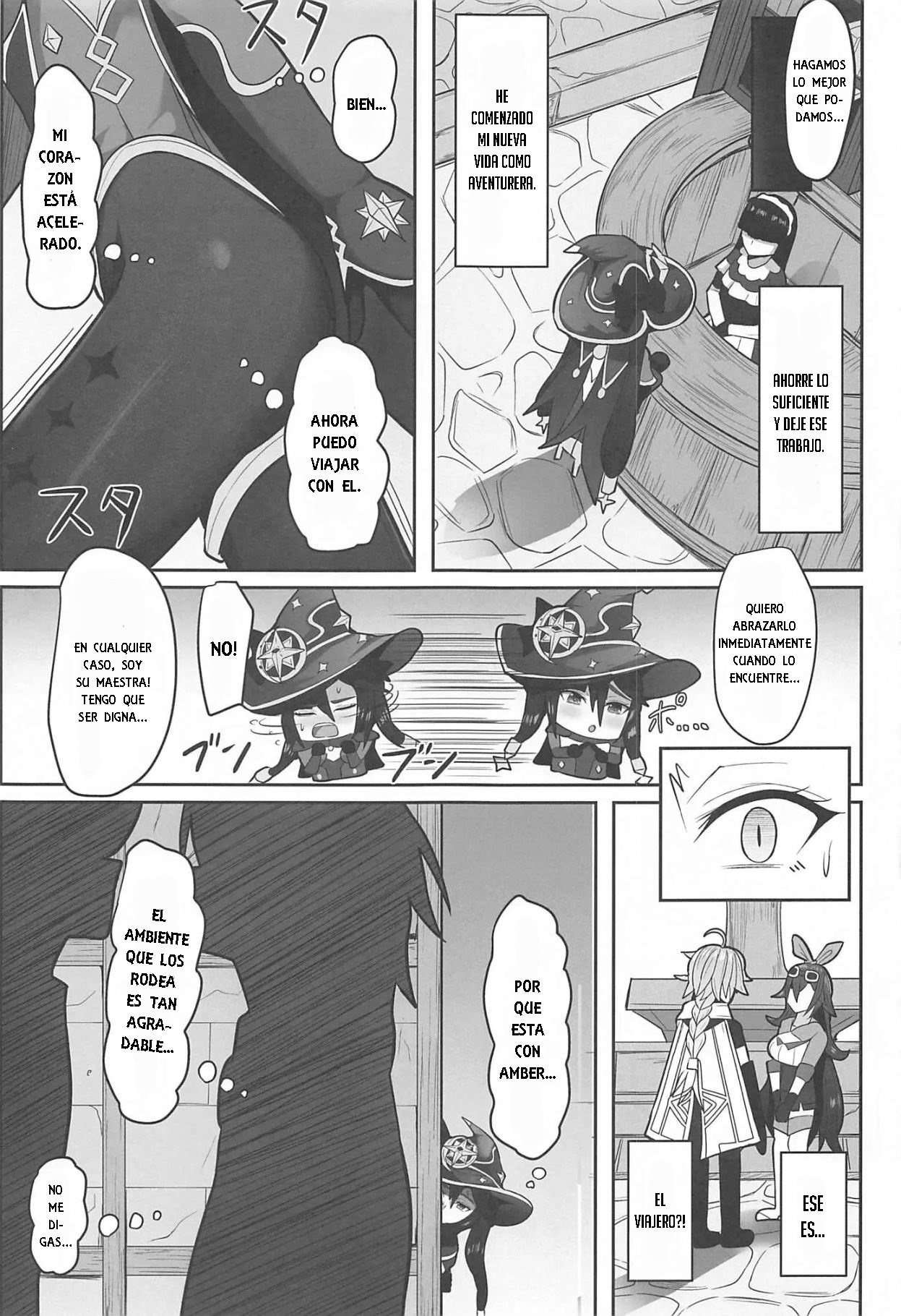 (C101) [Mumei Kibou (Nantoka)] Mona to Konya wa Karasawagi (Genshin Impact) [Spanish] 图片编号 29