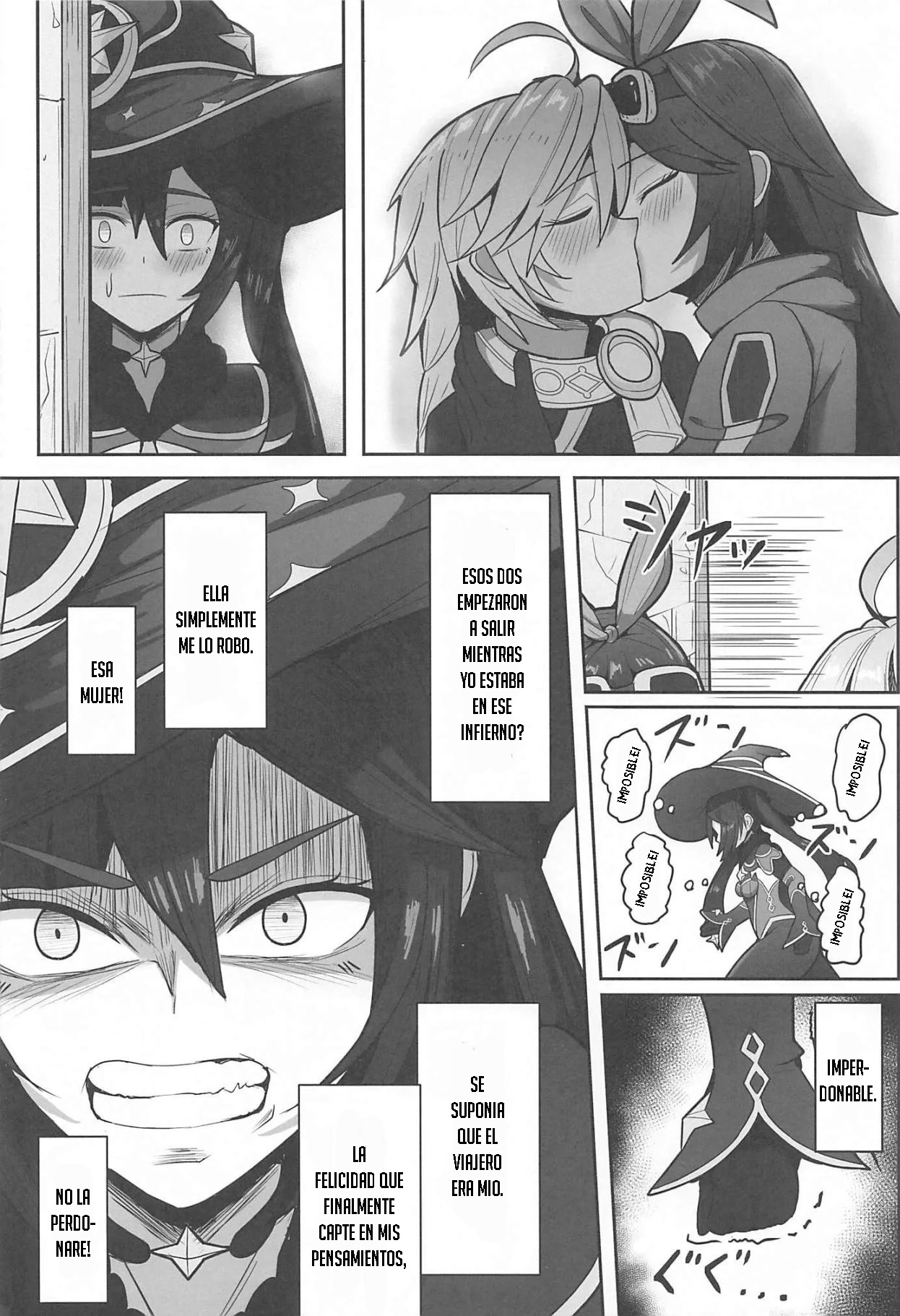 (C101) [Mumei Kibou (Nantoka)] Mona to Konya wa Karasawagi (Genshin Impact) [Spanish] 图片编号 30