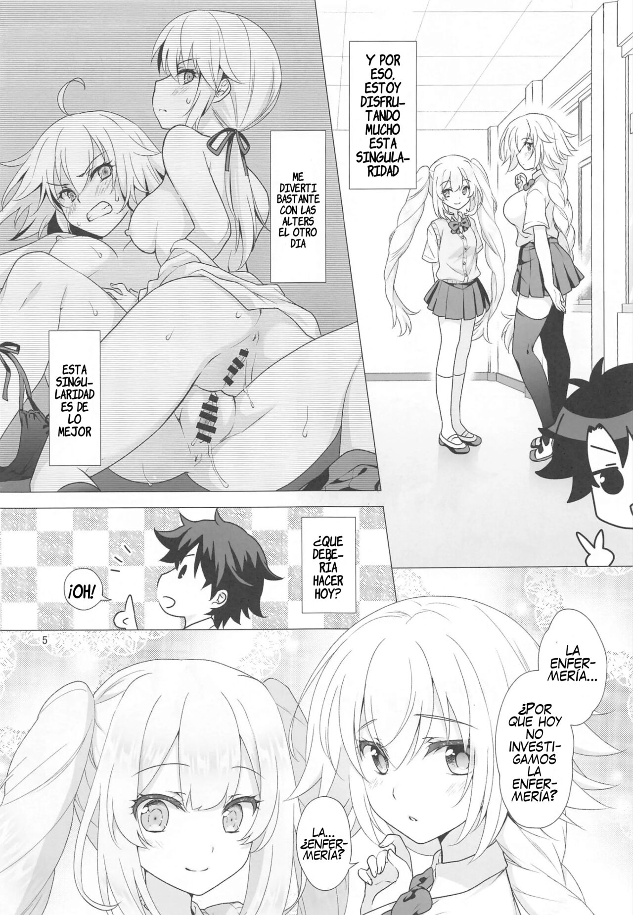 [Marimo-ya (Mori Marimo)] CHALDEA GIRLS COLLECTION Jeanne & Marie Motto Seifuku H Shimakuru Hon (Fate/Grand Order) [Spanish] numero di immagine  4