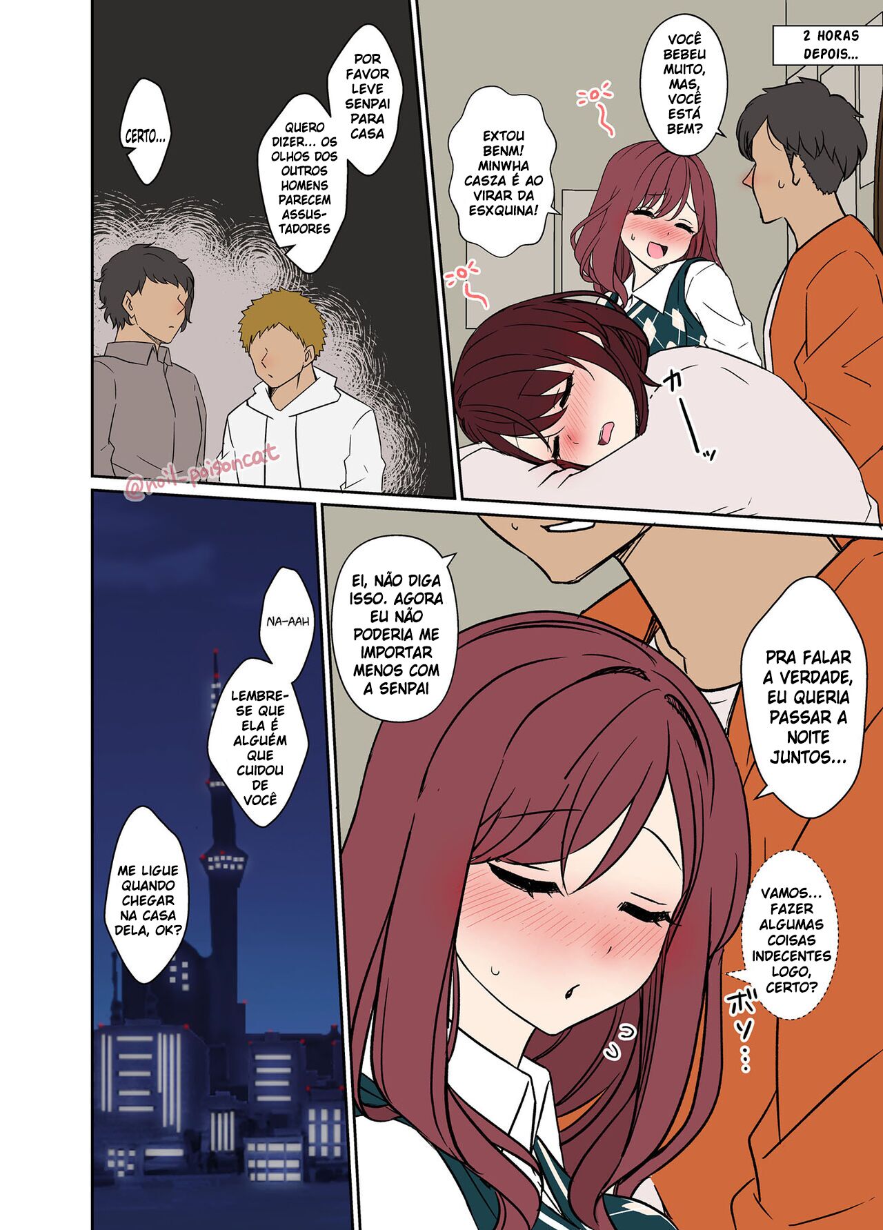 [Dokuneko Noil] Bounenkai de Deisui Shita Joshidaisei ni Warui Koto o Suru Hanashi | Uma história sobre fazer coisas ruins com uma bêbada [Português] [Legoshi] Bildnummer 1