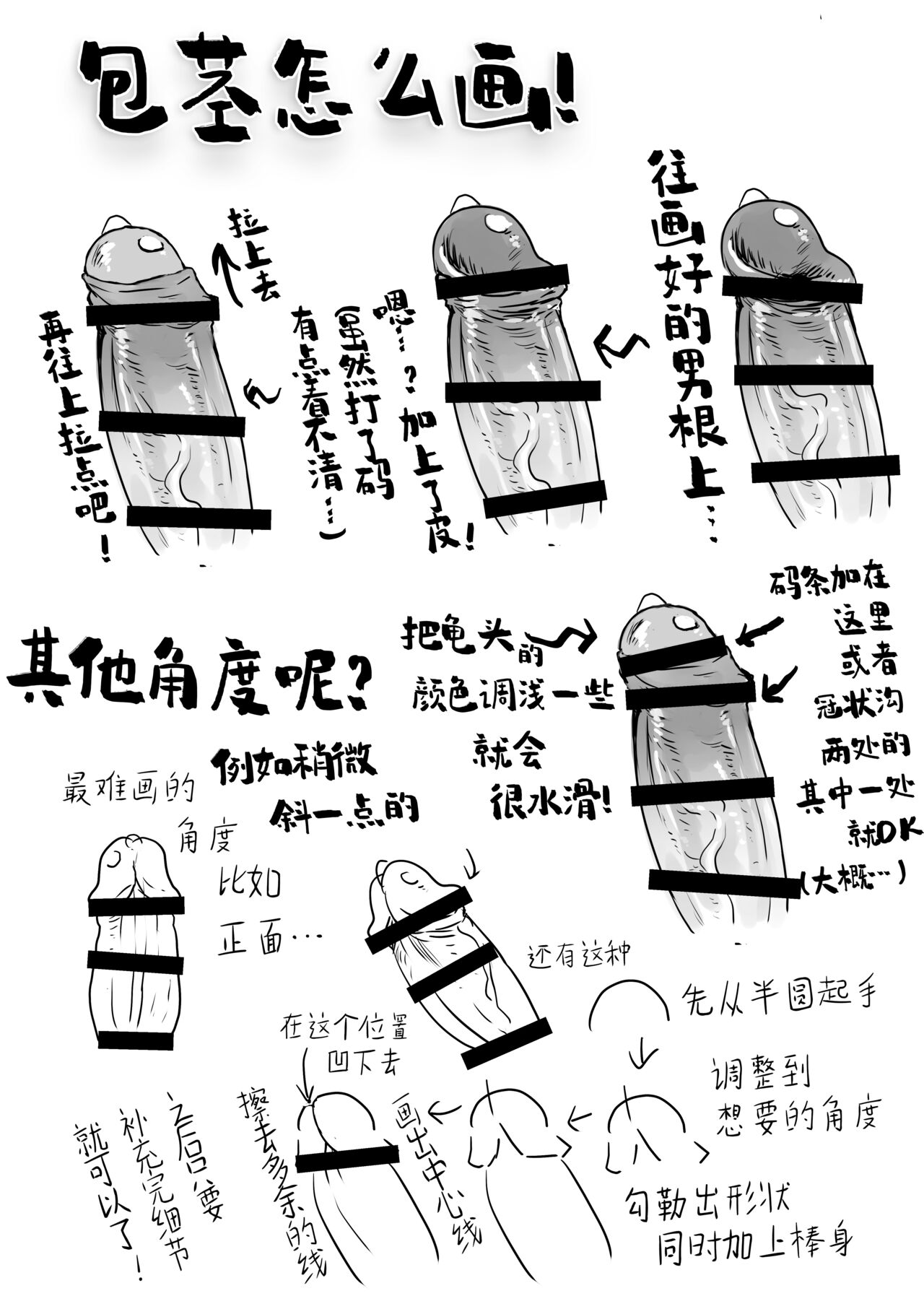 [Sarurururu (Doru Riheko)] Chinpo no Egakikata to Keshi no Irekata | 男根的绘制方法与打码的方法 [Chinese] [莉赛特汉化组] [Digital] 画像番号 5