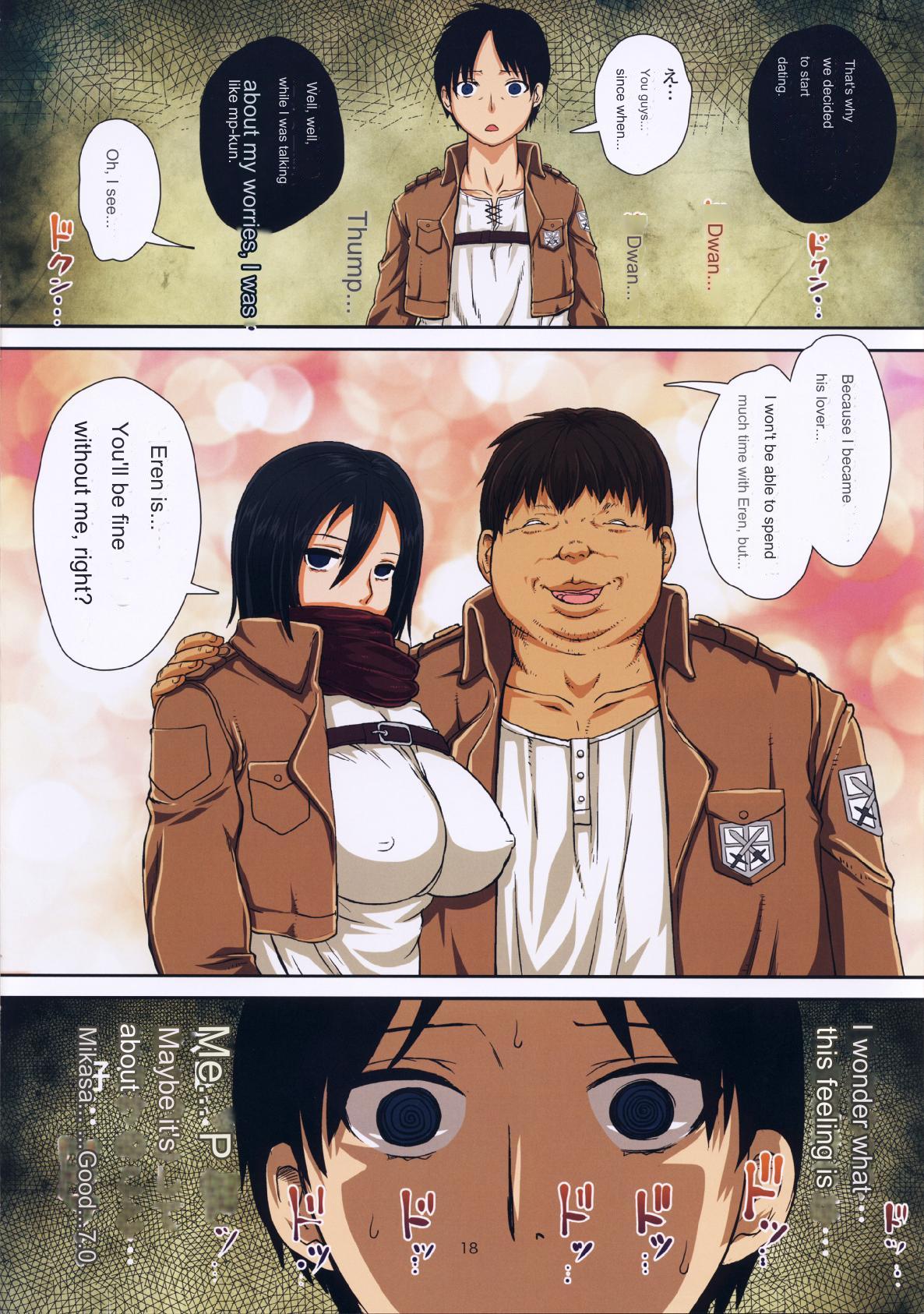 (C85) [8graphica (Yoshitama Ichirou, Nanakichi.)] Fukkin Joshi Mikasa Ackerman wa Taishuu ga Ki ni naru Otoshi goro. (Shingeki no Kyojin) [AI English] image number 18