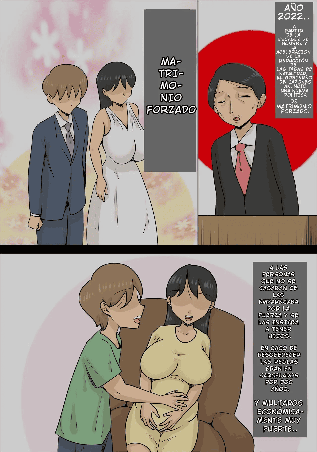 [Penchapen] Kyouseiteki ni Jukujo to Kekkon Kozukuri Saserareru Watashi no Kareshi. | Mi Novio Es Forzado a Casarse Con Una Mujer Mayor Y Tener Un Hijo Con Ella.  [Spanish] [El super Saiyan pajero] 图片编号 2