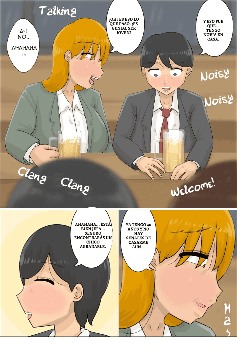 [Penchapen] Enkyori Renai Chuu ni Dokushin Oba-san o Ninshin Sasete Shimatta. | En Una Relación a Distancia Dejé Embarazada a Mi Jefa Soltera [Spanish] image number 13