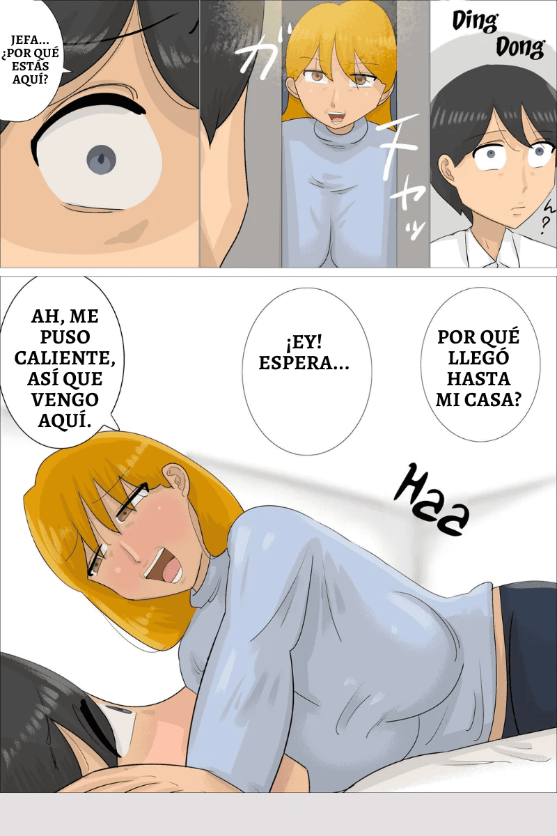 [Penchapen] Enkyori Renai Chuu ni Dokushin Oba-san o Ninshin Sasete Shimatta. | En Una Relación a Distancia Dejé Embarazada a Mi Jefa Soltera [Spanish] image number 27
