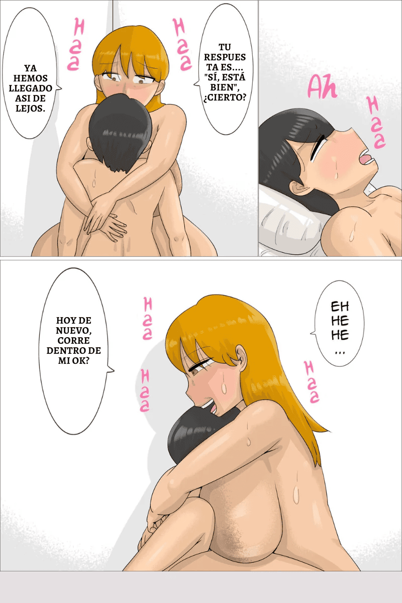 [Penchapen] Enkyori Renai Chuu ni Dokushin Oba-san o Ninshin Sasete Shimatta. | En Una Relación a Distancia Dejé Embarazada a Mi Jefa Soltera [Spanish] image number 32