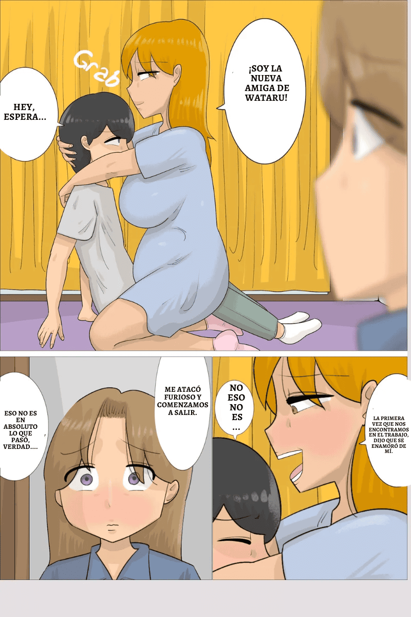 [Penchapen] Enkyori Renai Chuu ni Dokushin Oba-san o Ninshin Sasete Shimatta. | En Una Relación a Distancia Dejé Embarazada a Mi Jefa Soltera [Spanish] image number 37