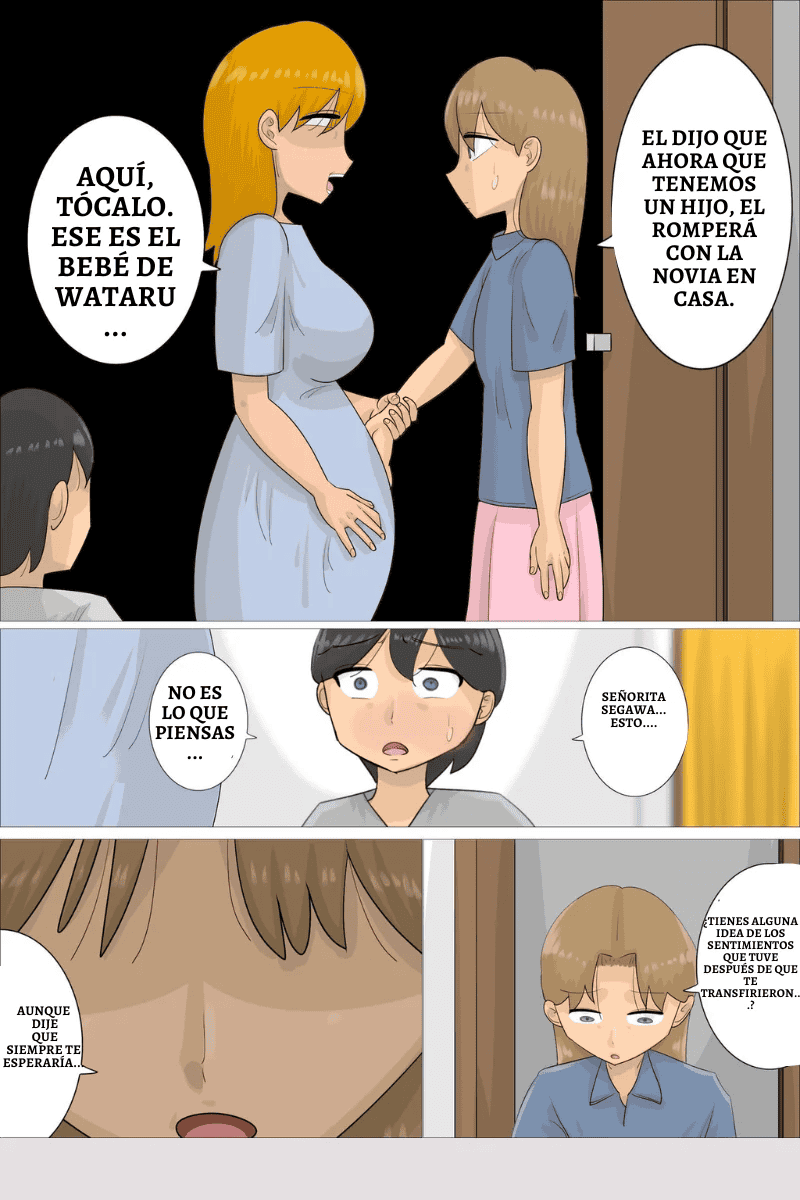 [Penchapen] Enkyori Renai Chuu ni Dokushin Oba-san o Ninshin Sasete Shimatta. | En Una Relación a Distancia Dejé Embarazada a Mi Jefa Soltera [Spanish] image number 38