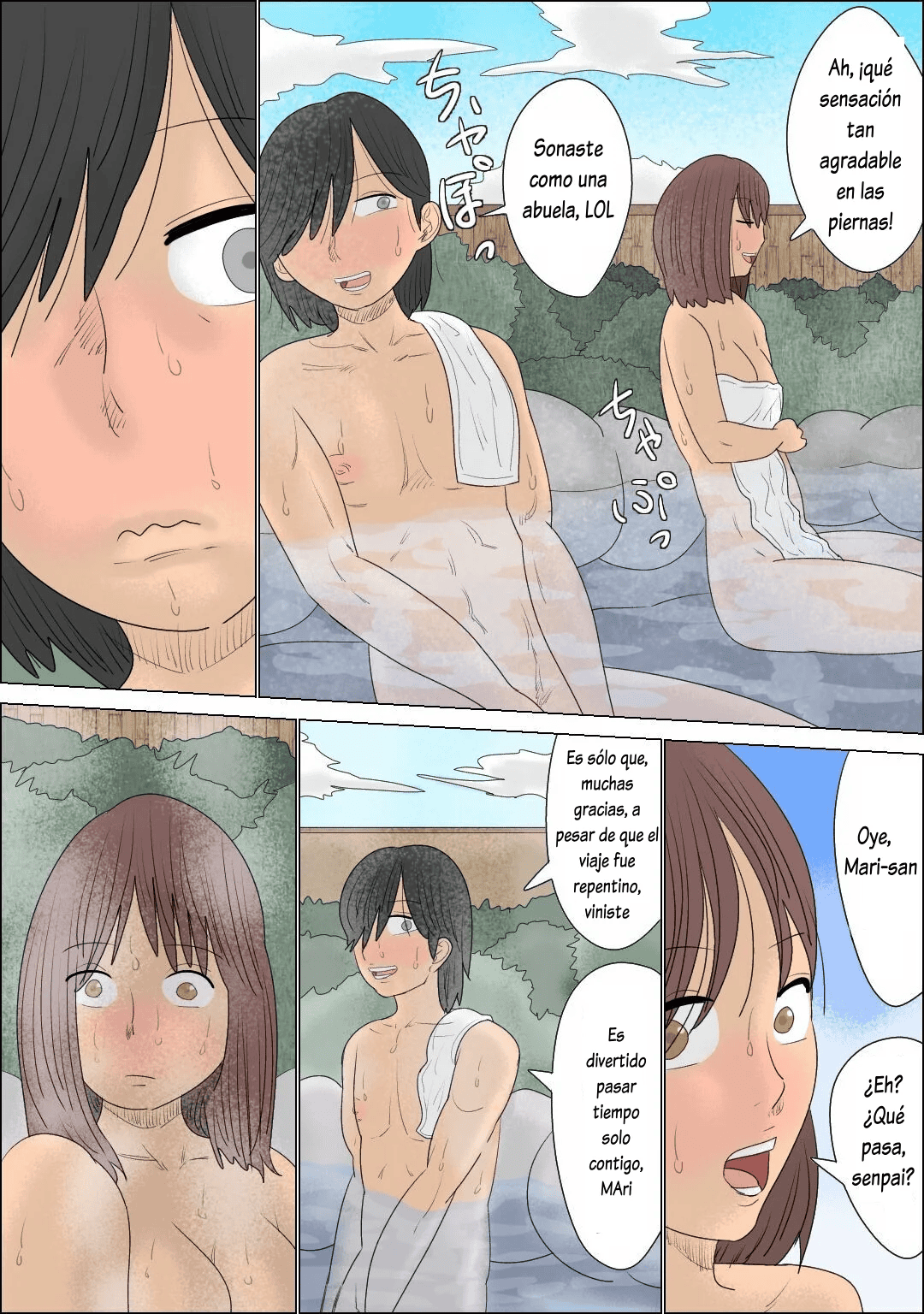 [Penchapen] Kanojo no Mae de Yuna-tachi ni Osowareta Onsen Ryokou [Spanish] numero di immagine  5