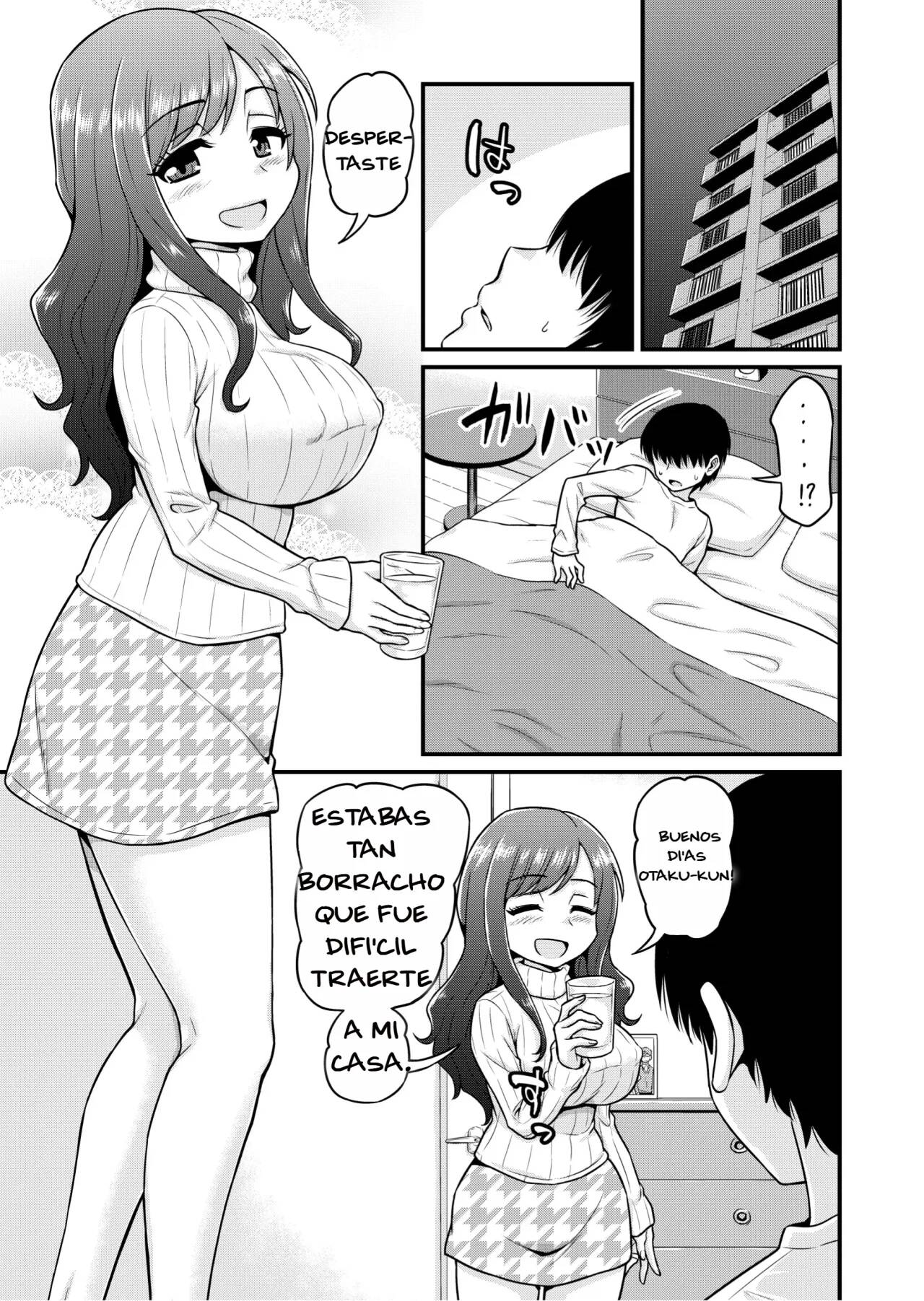 [Chimamire Yashiki (Gachonjirou)] Uwaki Hitozuma Nama Nakadashi Ottori Seiso Kakure Inran Hitozuma to Okute Dotei Otaku-kun | Married woman receives a creampie from an Otaku [Spanish] image number 4
