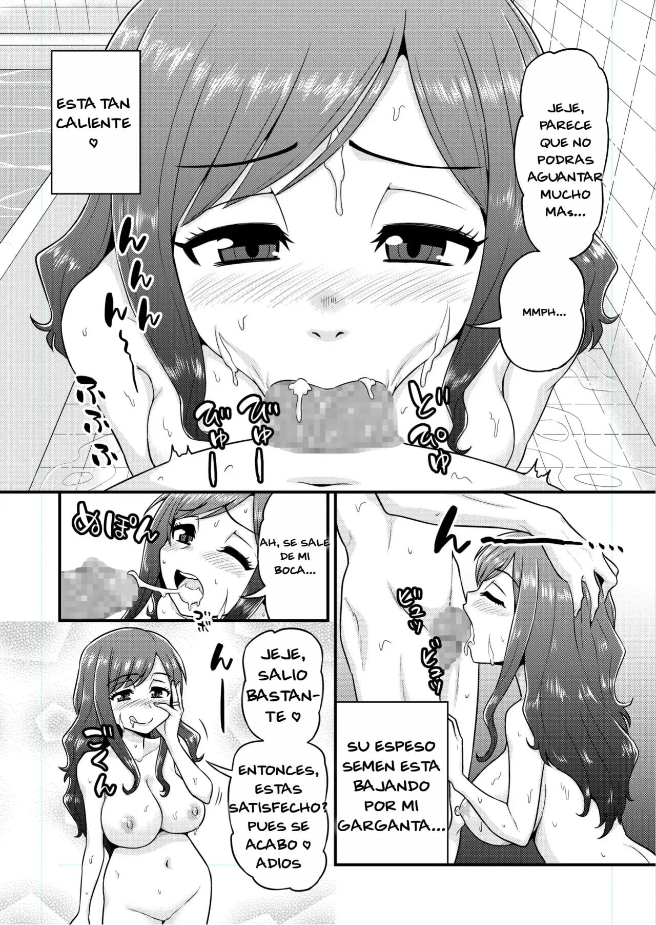 [Chimamire Yashiki (Gachonjirou)] Uwaki Hitozuma Nama Nakadashi Ottori Seiso Kakure Inran Hitozuma to Okute Dotei Otaku-kun | Married woman receives a creampie from an Otaku [Spanish] image number 13