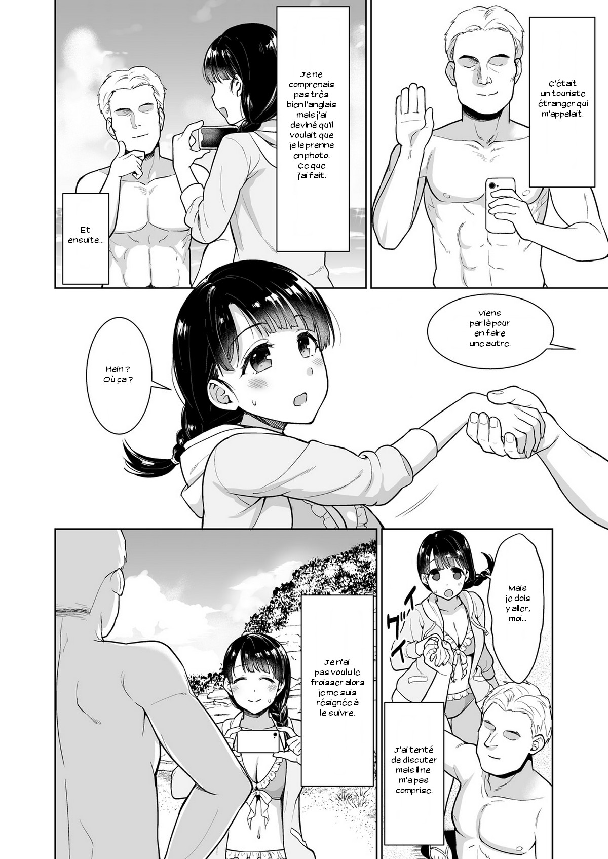 [F Taku (Anma)] Iya da to Ienai Jimikei Shoujo to Hamabe no Gaikokujin Ryokoukyaku [French] [Zer0] Bildnummer 3