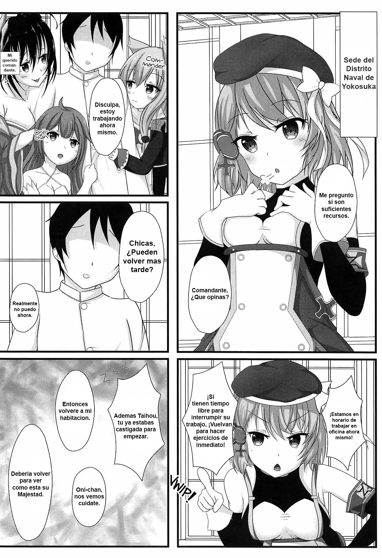 (COMIC1☆15) [Bakuhatsu Market (Minato Akira)] Shikikan wa Hontou ni Shikata ga Nai desu ne | My Commander is Truly a Lost Cause (Azur Lane) [Spanish] [Gato Oscuro] 2eme image