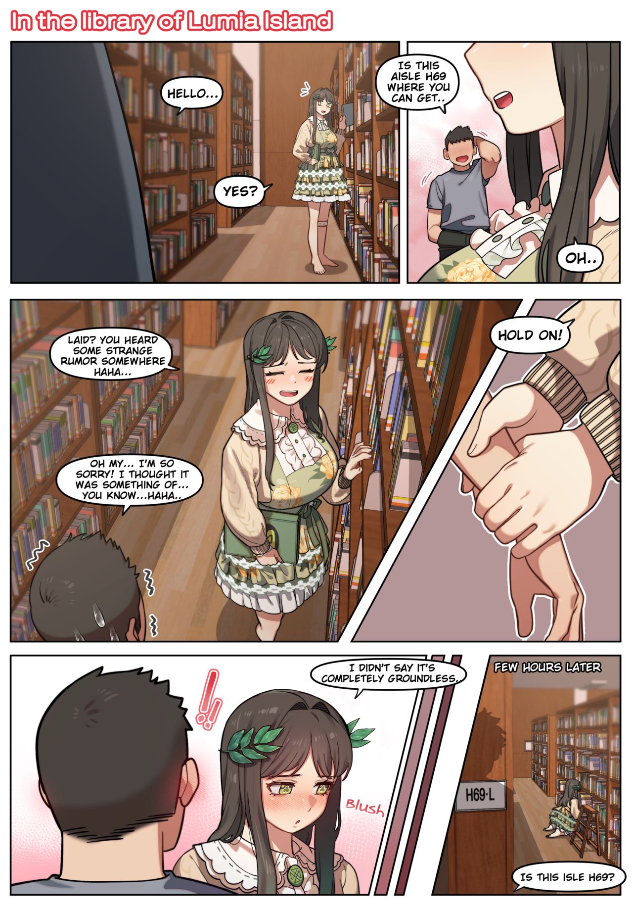 [6no1] In the library of Lumia Island [English] [Decensored] 图片编号 1