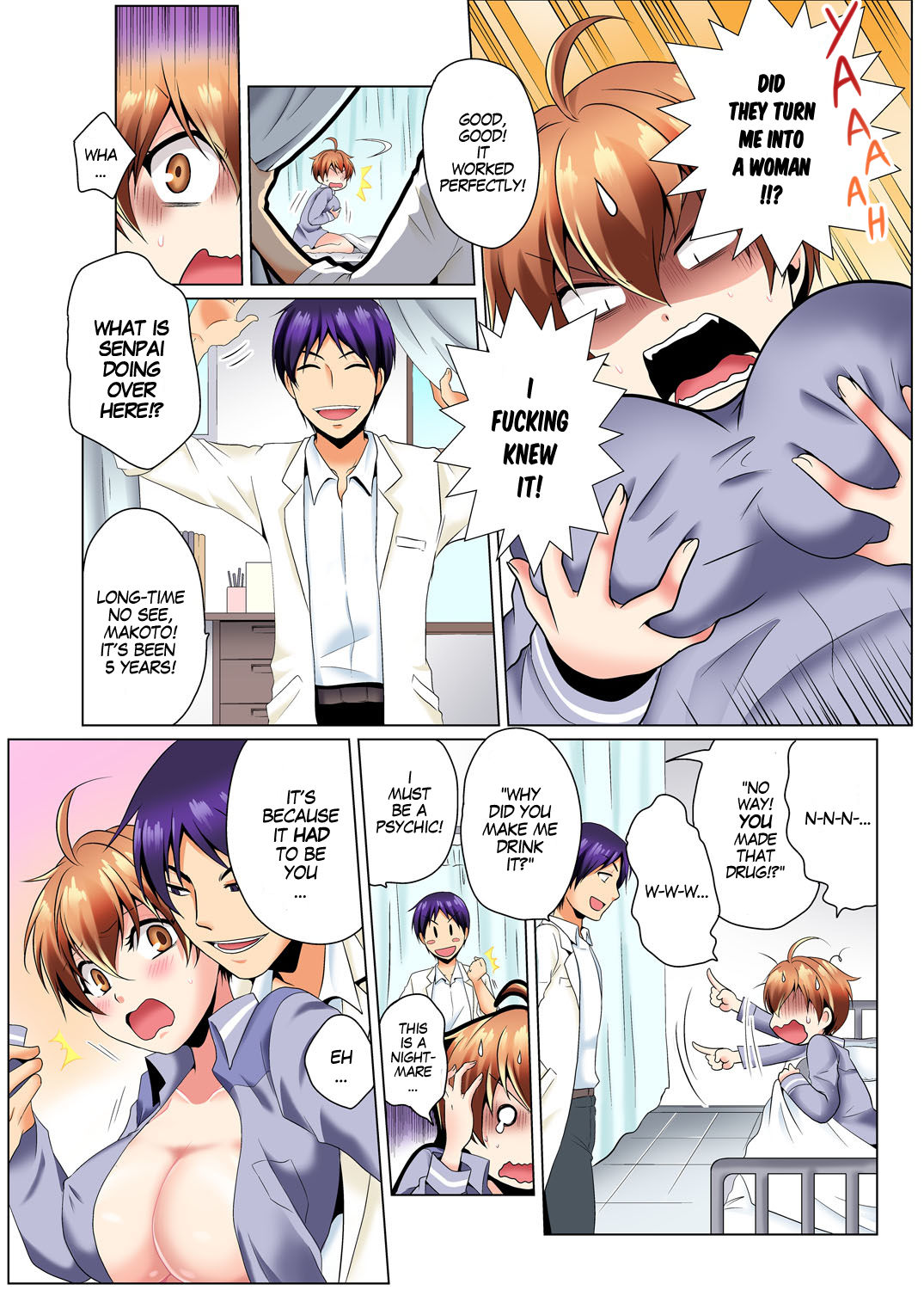 [Matsuyama Hayate, Hitotsuki Katagiri] Sexy Undercover Investigation! Don't spread it too much! Lewd TS Physical Examination Part 1 [English] [SachiKing] [Digital] 画像番号 13