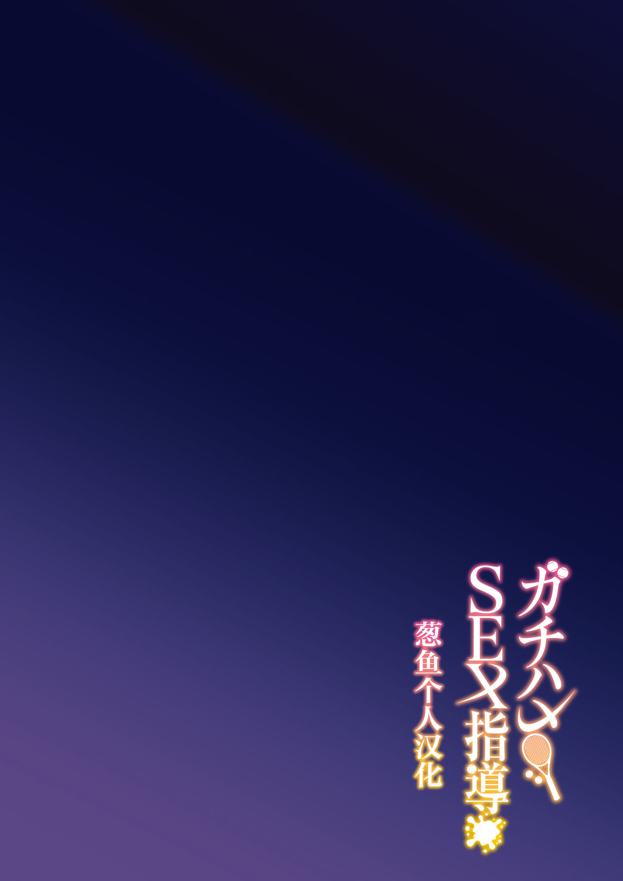 [Syunichi Kansuu (Syunichi)] Gachihame SEX Shidou [Chinese] [葱鱼个人汉化] [Digital] 图片编号 3