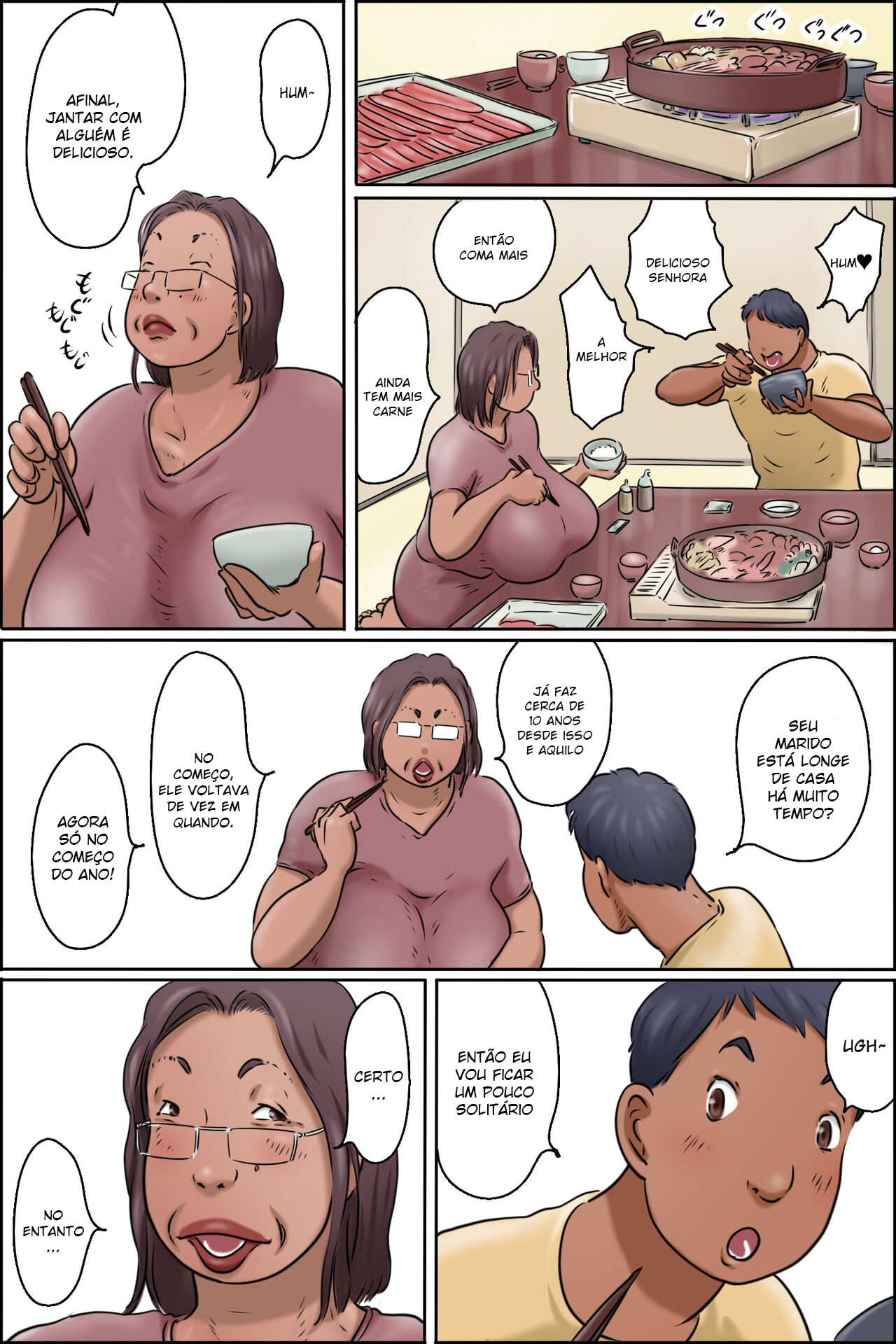 [Zenmai Kourogi] Gakushoku no Oba-chan Kakaku Hikaku | Tia do refeitório da escola  [Portuguese-BR] [Ican] 13eme image