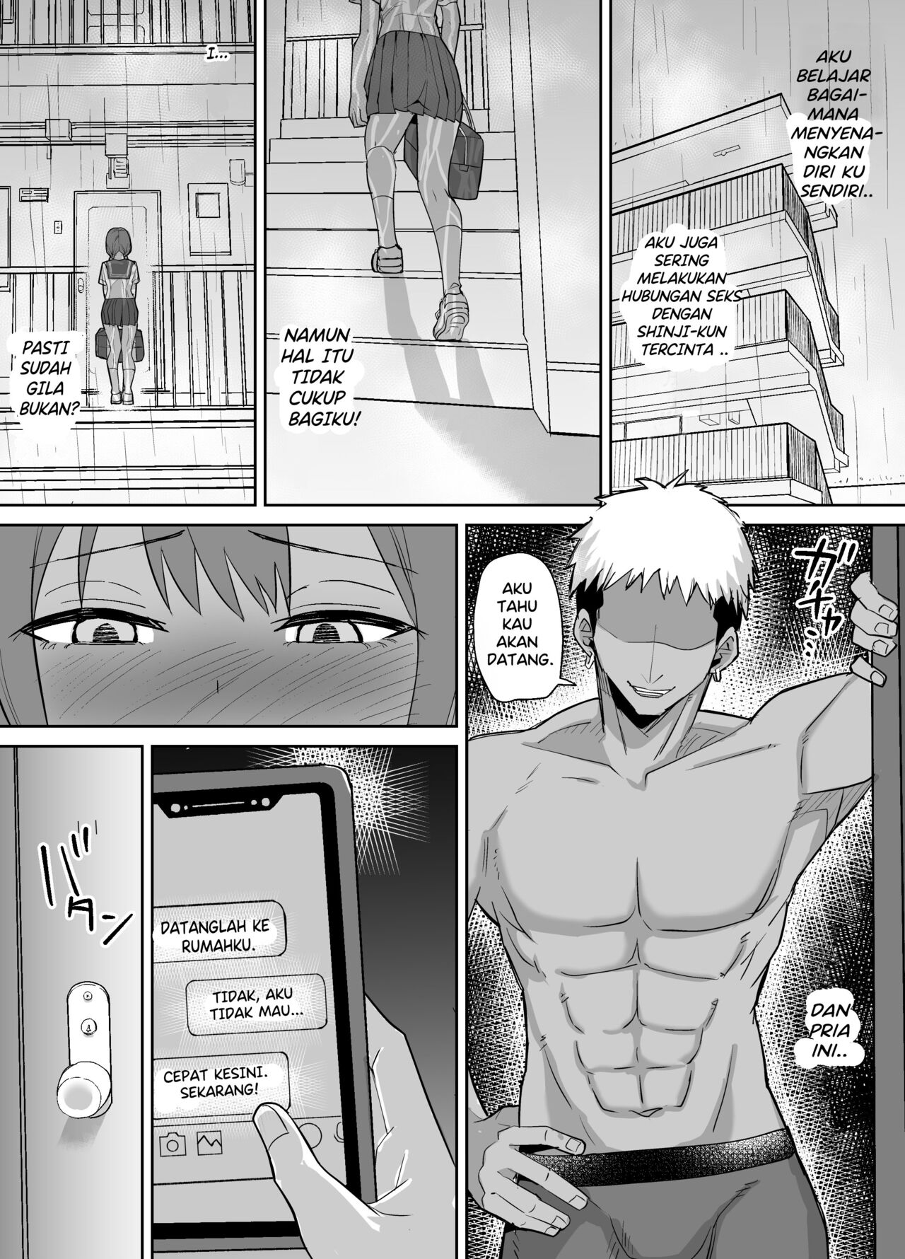 [Chanbara Kishidan] Inaka de wa Kawaii Kanojo wo Furyou no Senpai ni Netorare [Indonesian] 图片编号 21