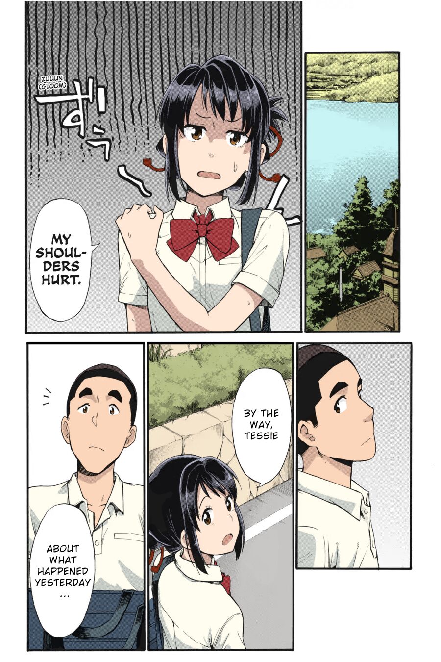 Kimi no Na wa. Another Side: Earthbound [Ugeppa] (Colorized by mikakucoloring) изображение № 49