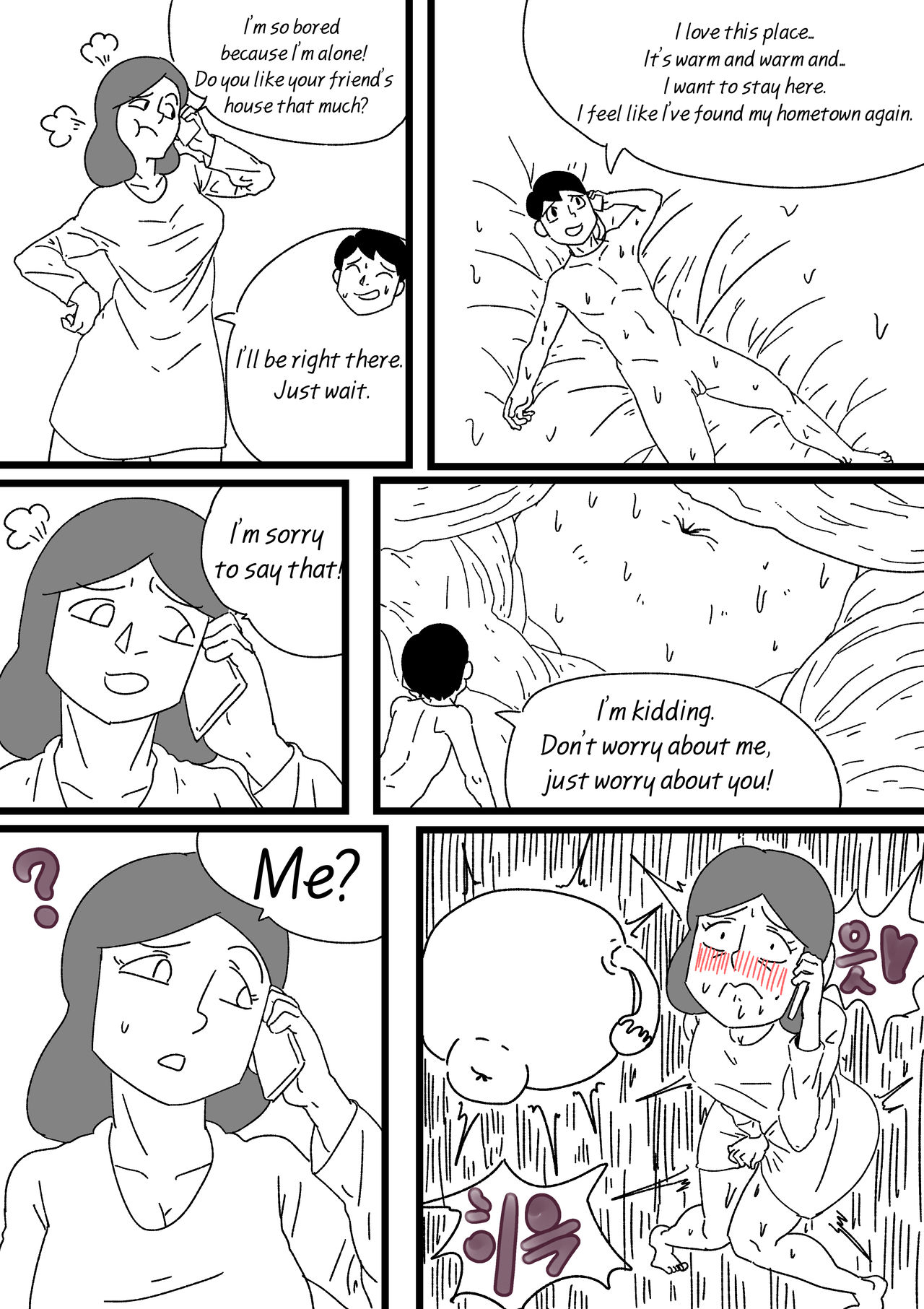 Exploration of the mother's uterus (1-7){by inside} image number 11