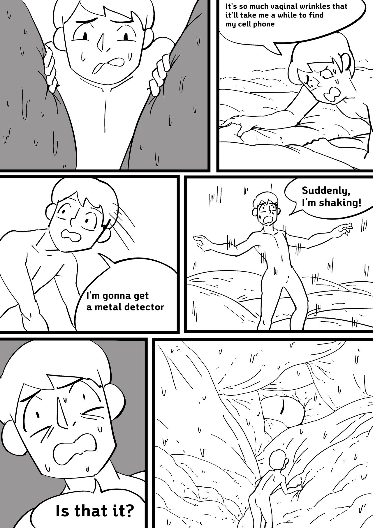 Exploration of the mother's uterus (1-7){by inside} image number 23