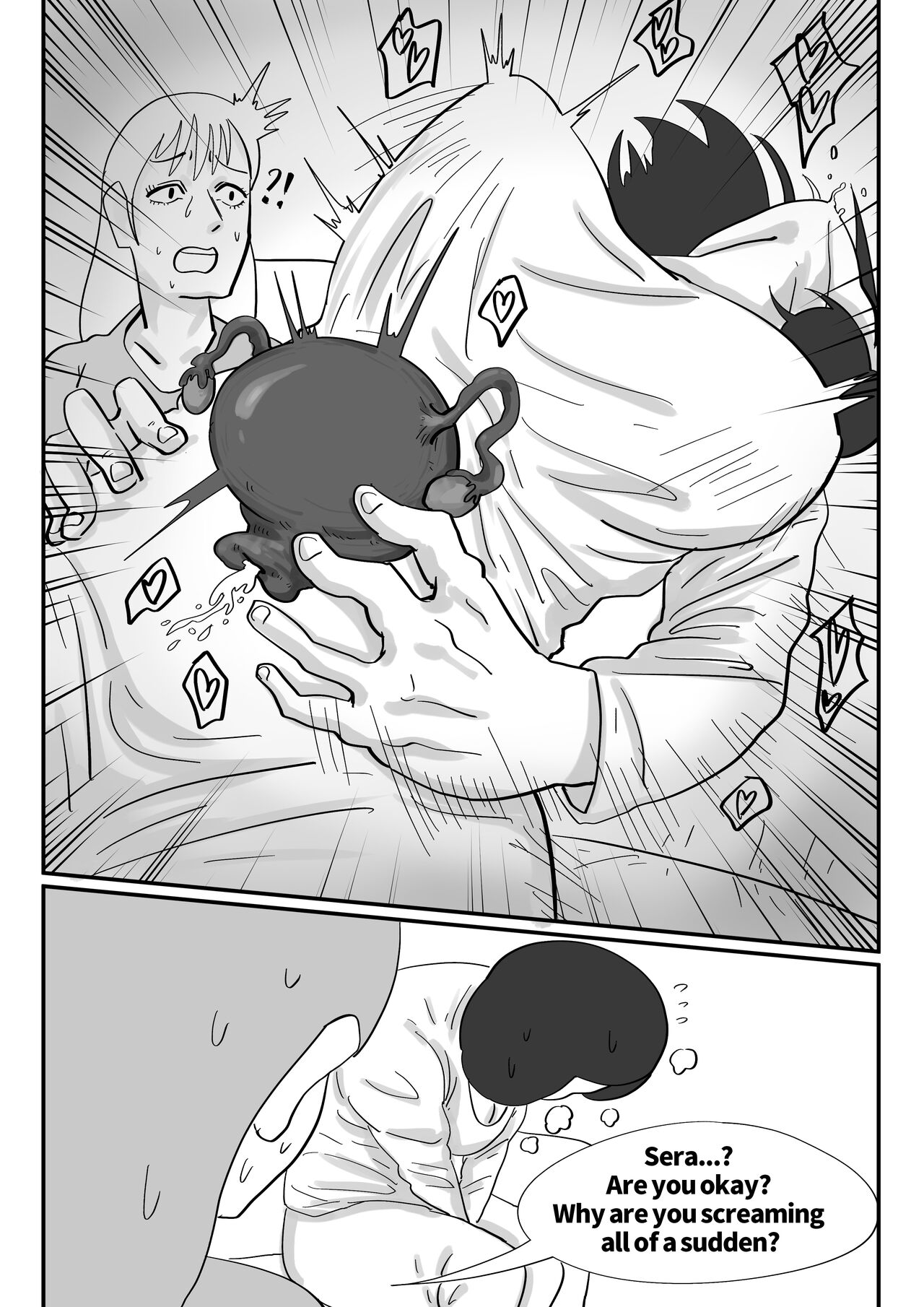 Exploration of the mother's uterus (1-7){by inside} image number 63