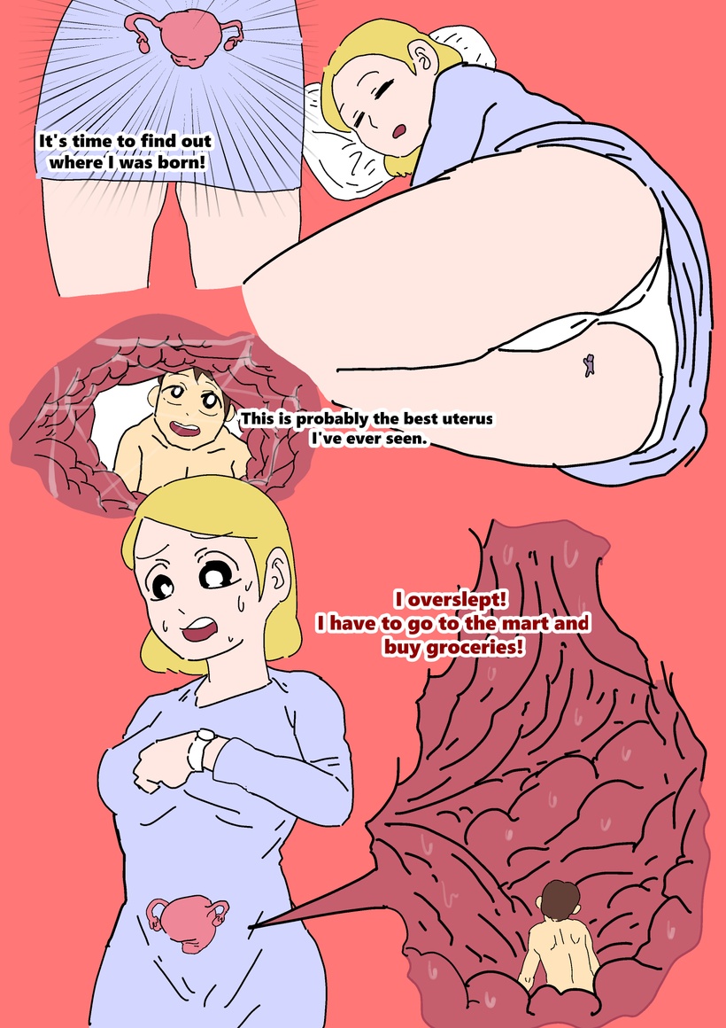 Exploration of the mother's uterus (1-7){by inside} image number 72