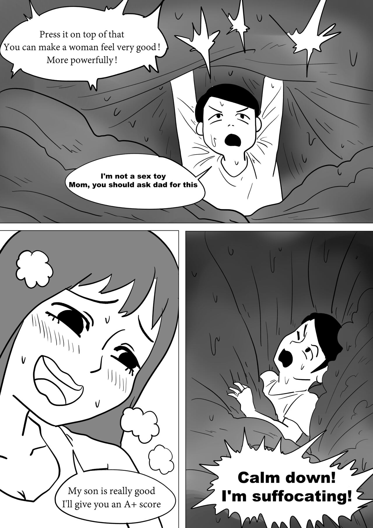 Exploration of the mother's uterus (1-7){by inside} image number 78