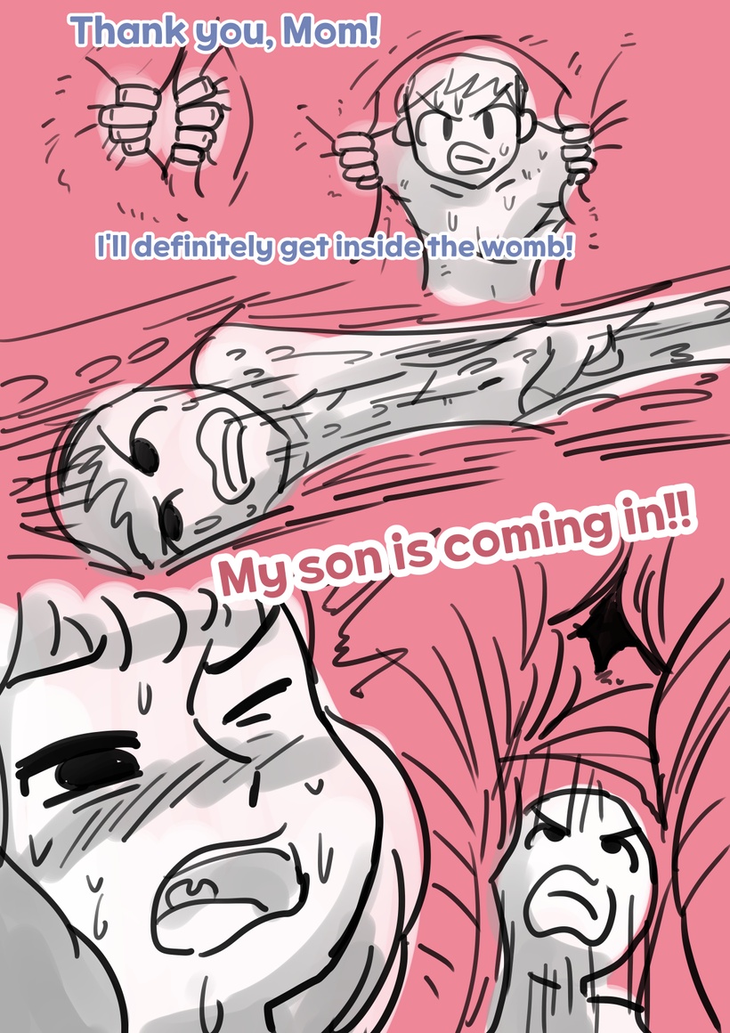 Exploration of the mother's uterus (1-7){by inside} image number 86