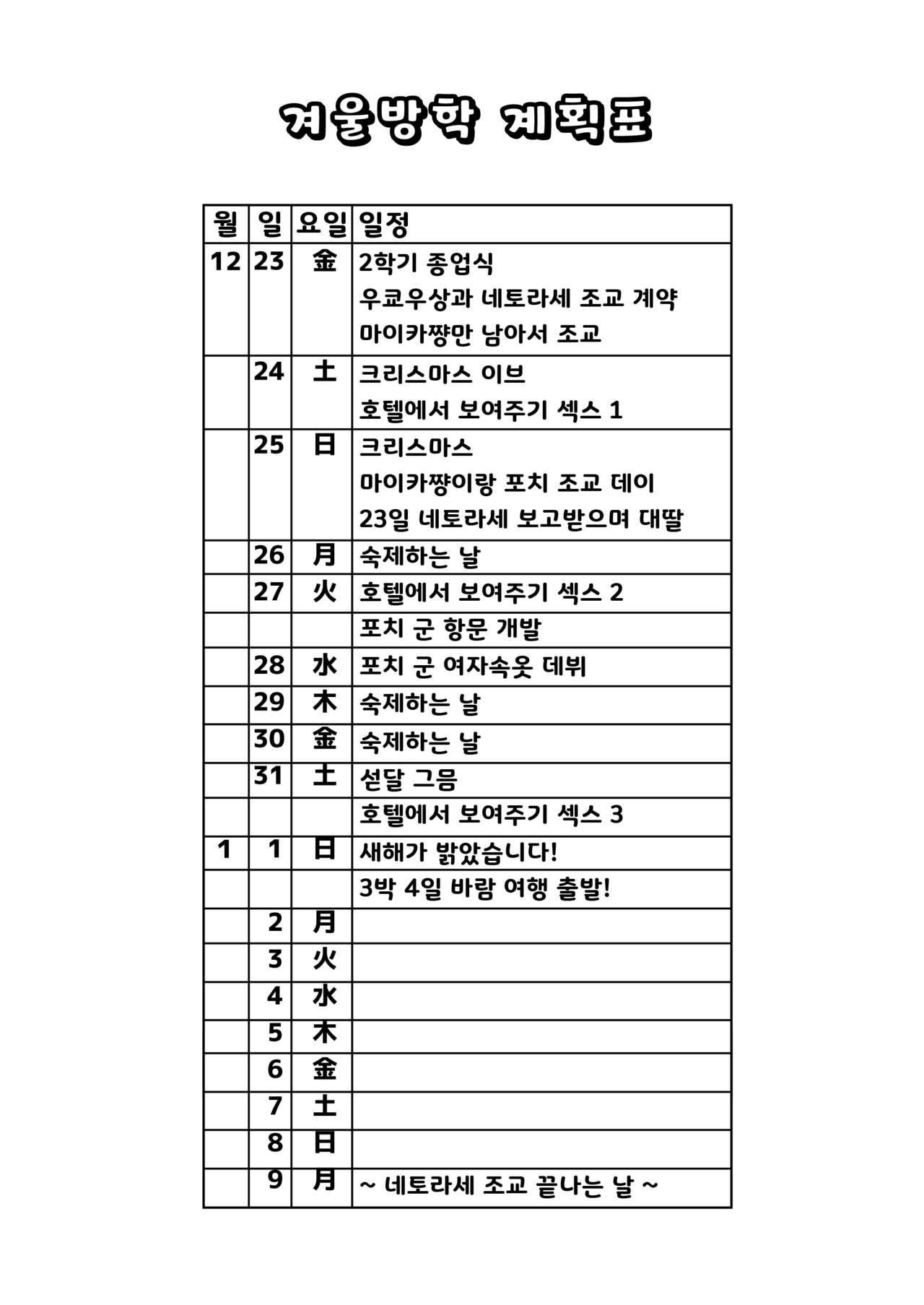 [Dochakuso Happy! (Yumekawa Dododo-chan)] Boku to Kanjo to Goshujin-sama no Fuyuyasumi 3 [Digital] [korean] numero di immagine  3