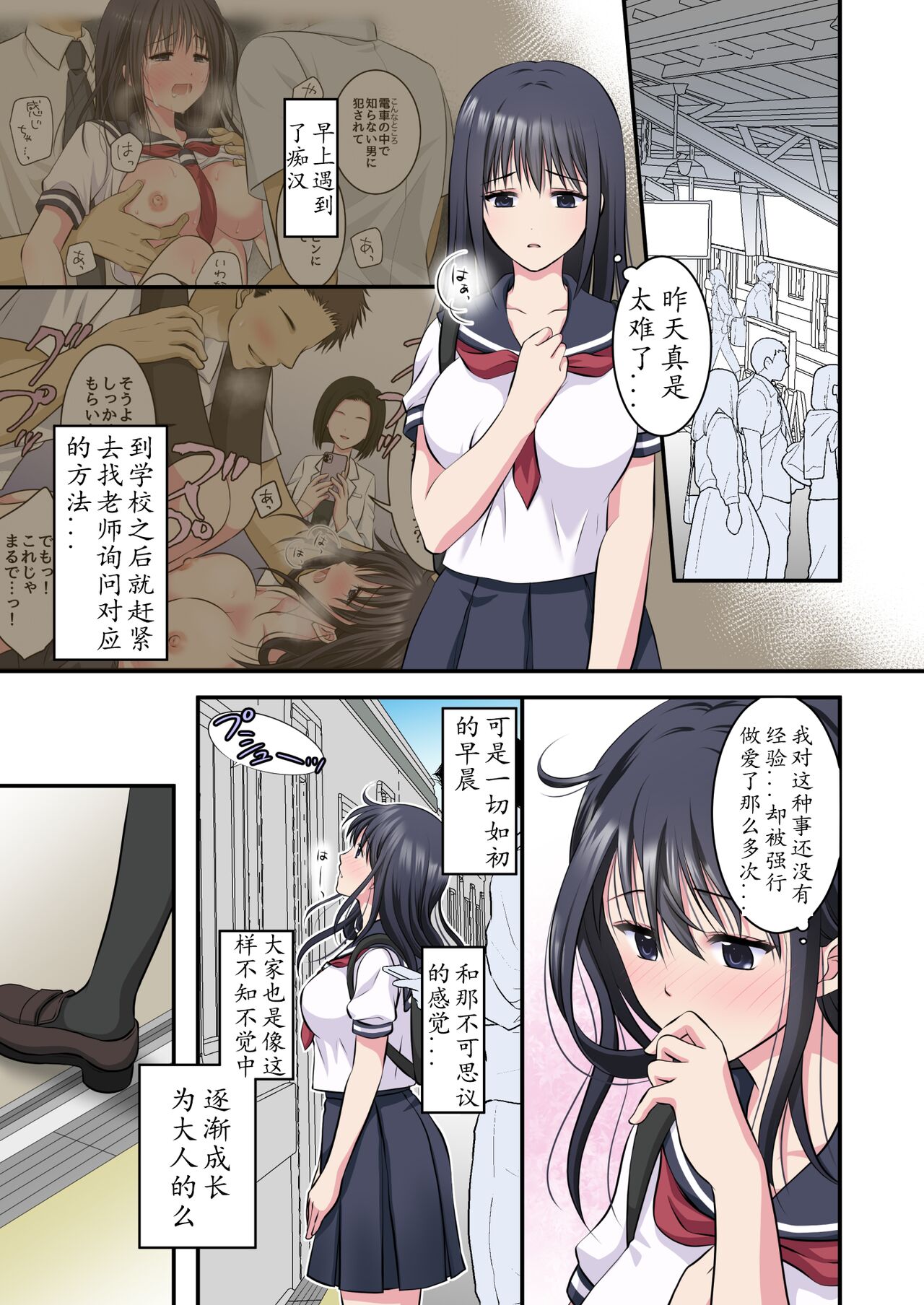 [Consent (Plug)] Chikan Densha 2 ~Shanai de Zenzen Teikou shinai kara Tamokuteki Toile ni Tsurekonde 2-ana Dousji Zeme shichaimashita~ [Chinese] image number 3