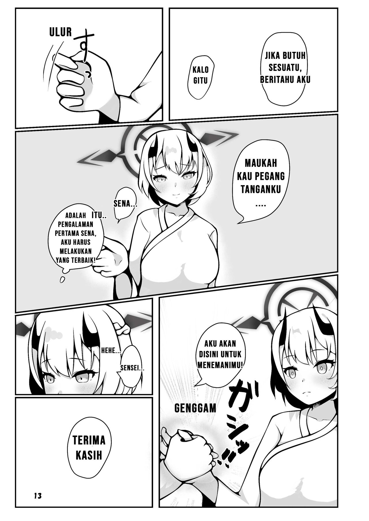 [Magical Kagechousukashi (Kagechousukashi,)] Sena ga sensei ni bunben kaijo shite morau hon (Blue Archive) [Indonesian] [Digital] image number 13