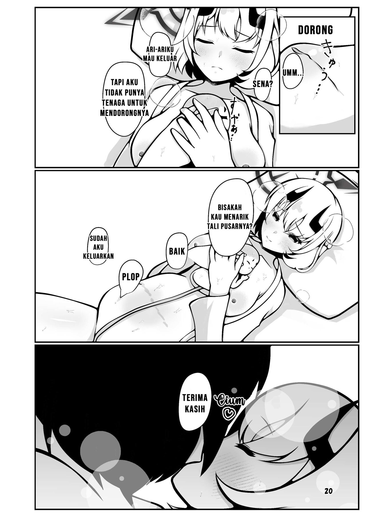 [Magical Kagechousukashi (Kagechousukashi,)] Sena ga sensei ni bunben kaijo shite morau hon (Blue Archive) [Indonesian] [Digital] image number 20