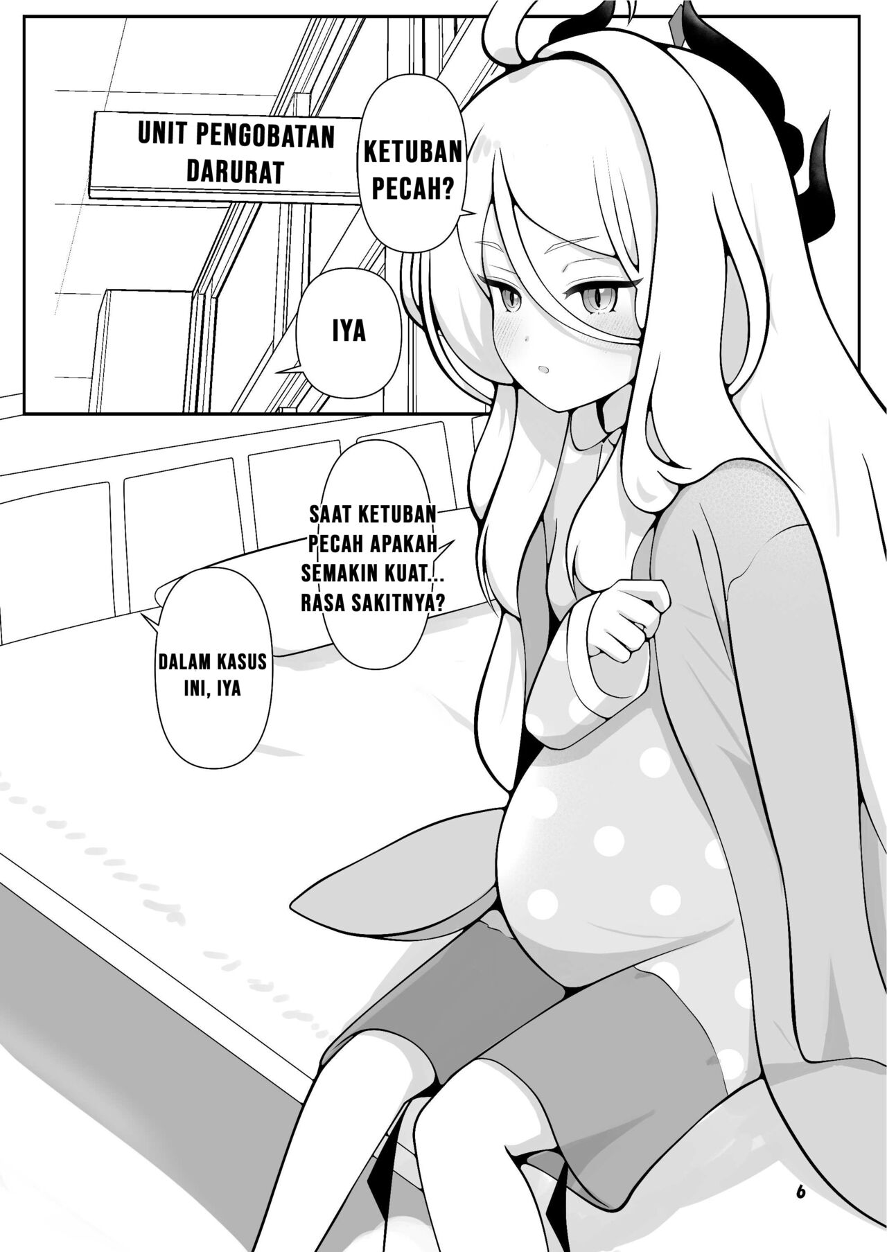 [Magical Kagechousukashi (Kagechousukashi,)] Hina-chan ga ganbatte akachan oumu hon (Blue Archive) [Indonesian] [Digital] image number 6