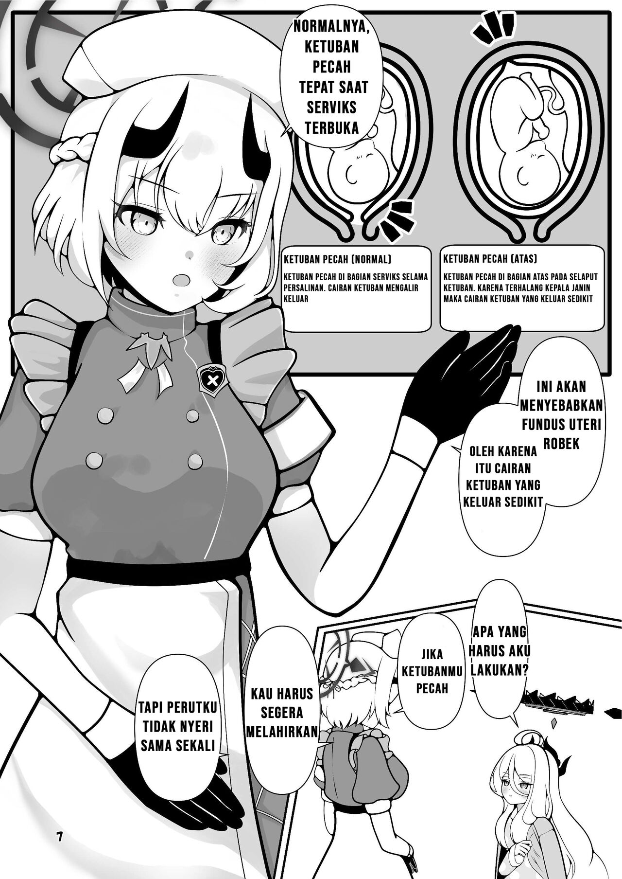 [Magical Kagechousukashi (Kagechousukashi,)] Hina-chan ga ganbatte akachan oumu hon (Blue Archive) [Indonesian] [Digital] image number 7