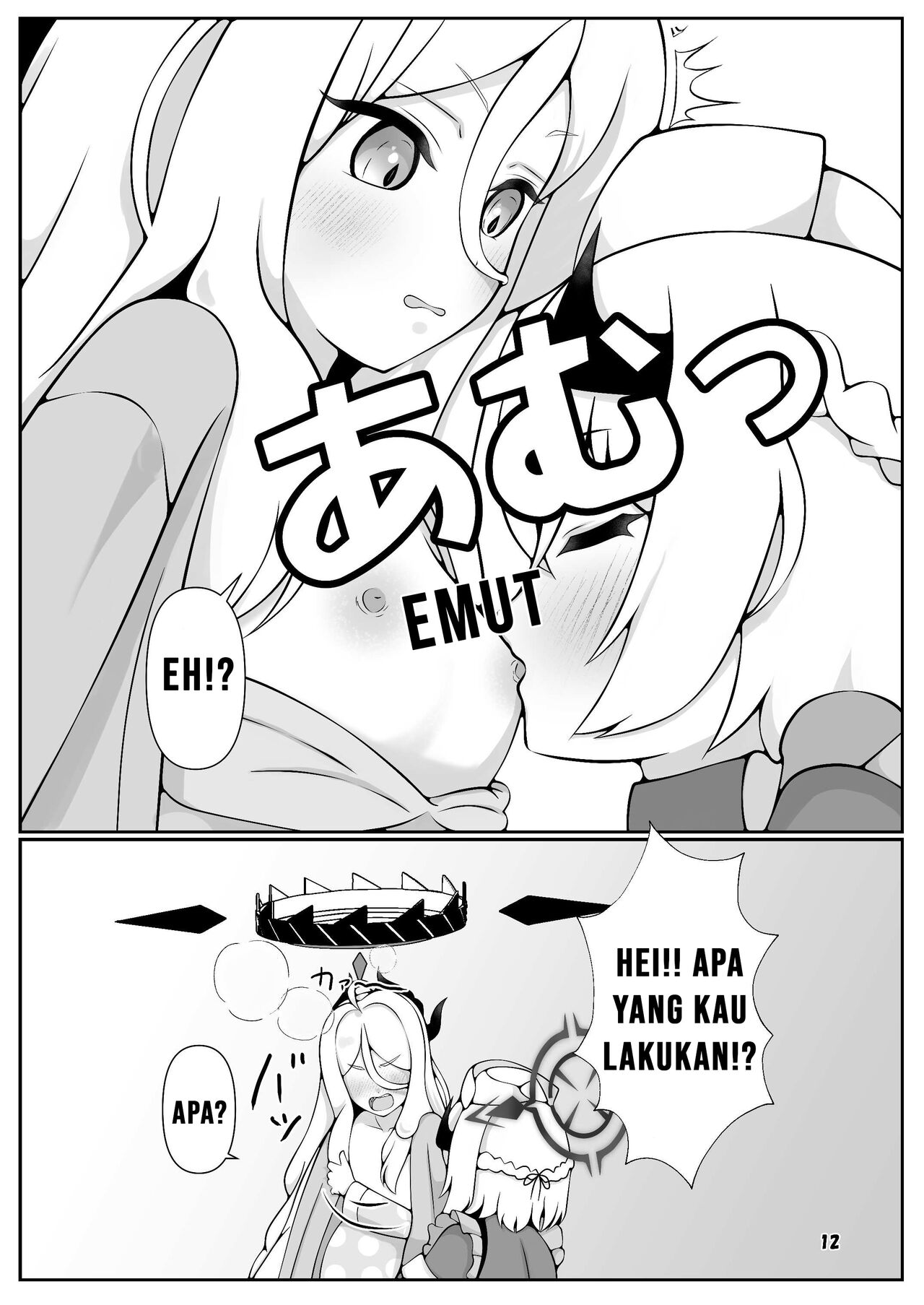 [Magical Kagechousukashi (Kagechousukashi,)] Hina-chan ga ganbatte akachan oumu hon (Blue Archive) [Indonesian] [Digital] image number 12