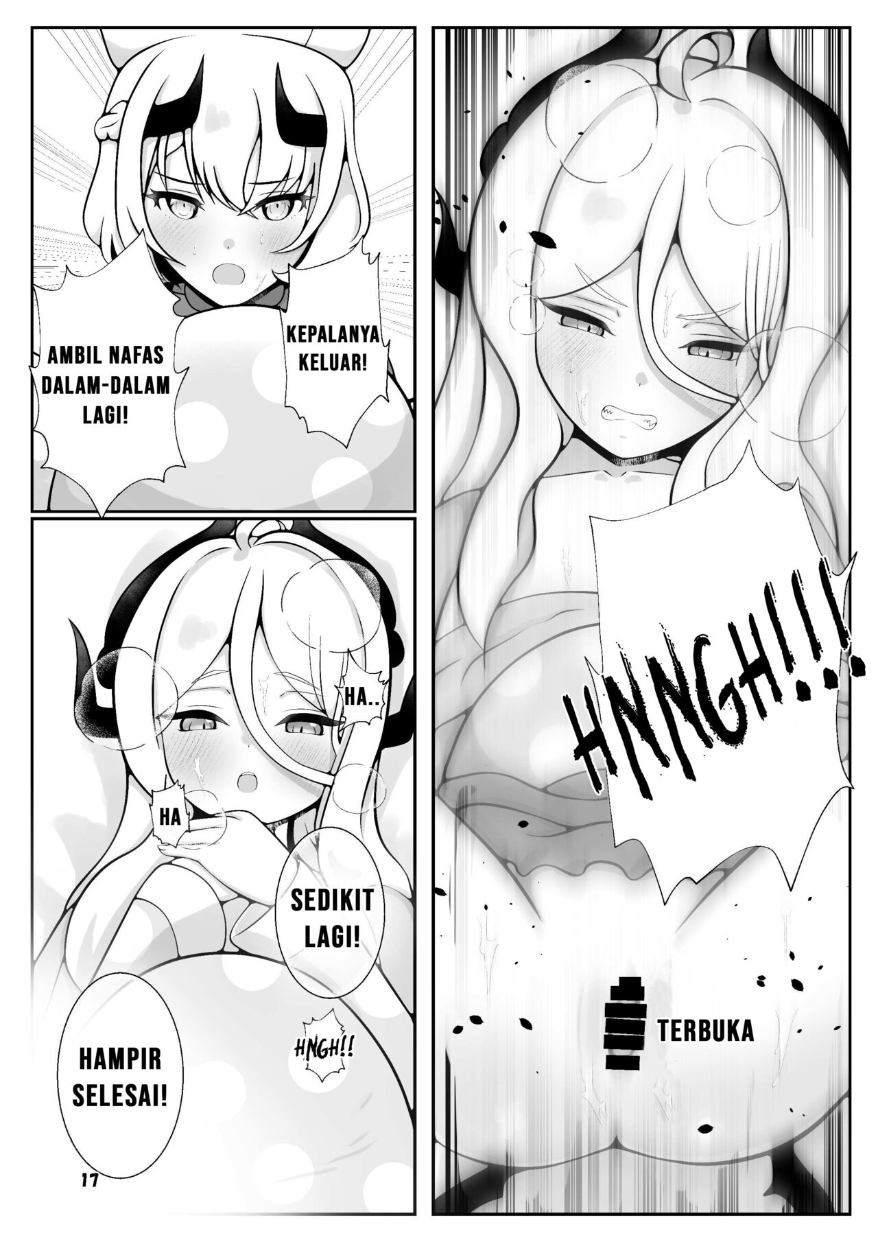 [Magical Kagechousukashi (Kagechousukashi,)] Hina-chan ga ganbatte akachan oumu hon (Blue Archive) [Indonesian] [Digital] image number 17