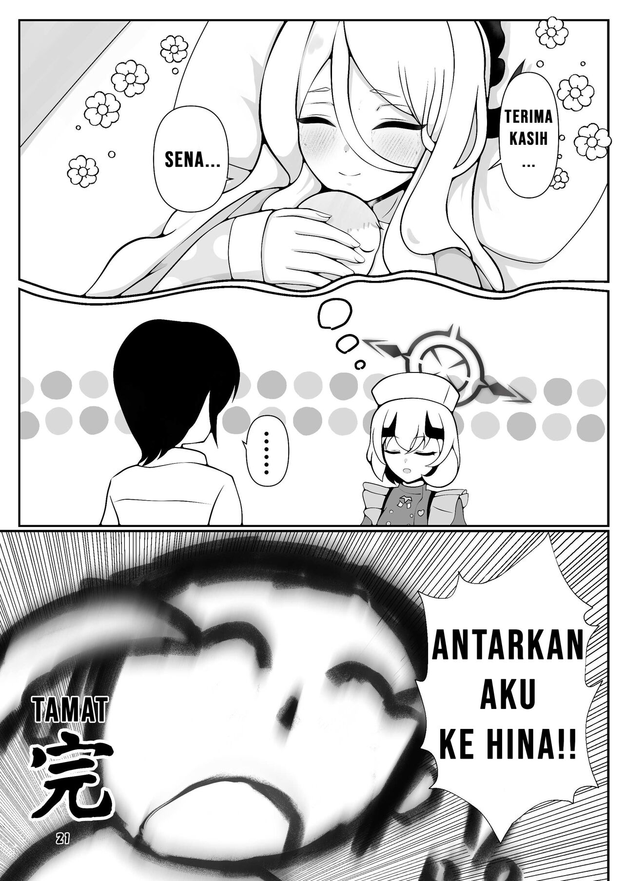 [Magical Kagechousukashi (Kagechousukashi,)] Hina-chan ga ganbatte akachan oumu hon (Blue Archive) [Indonesian] [Digital] image number 21