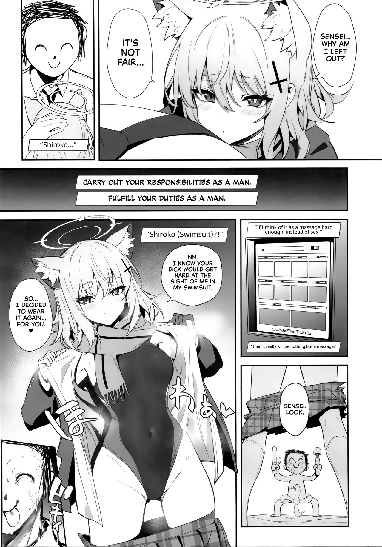 (C103) [Ulrich Laoshi (Ulrich)] ByuruAka～Seiyoku Tuyotuyo Shiroko to Rabuho Ecchi～ | Blyew Archive ~Being Taken To A Love Hotel By An EXTREMELY Horny Shiroko~ (Blue Archive) [English] [head empty] imagen número 10