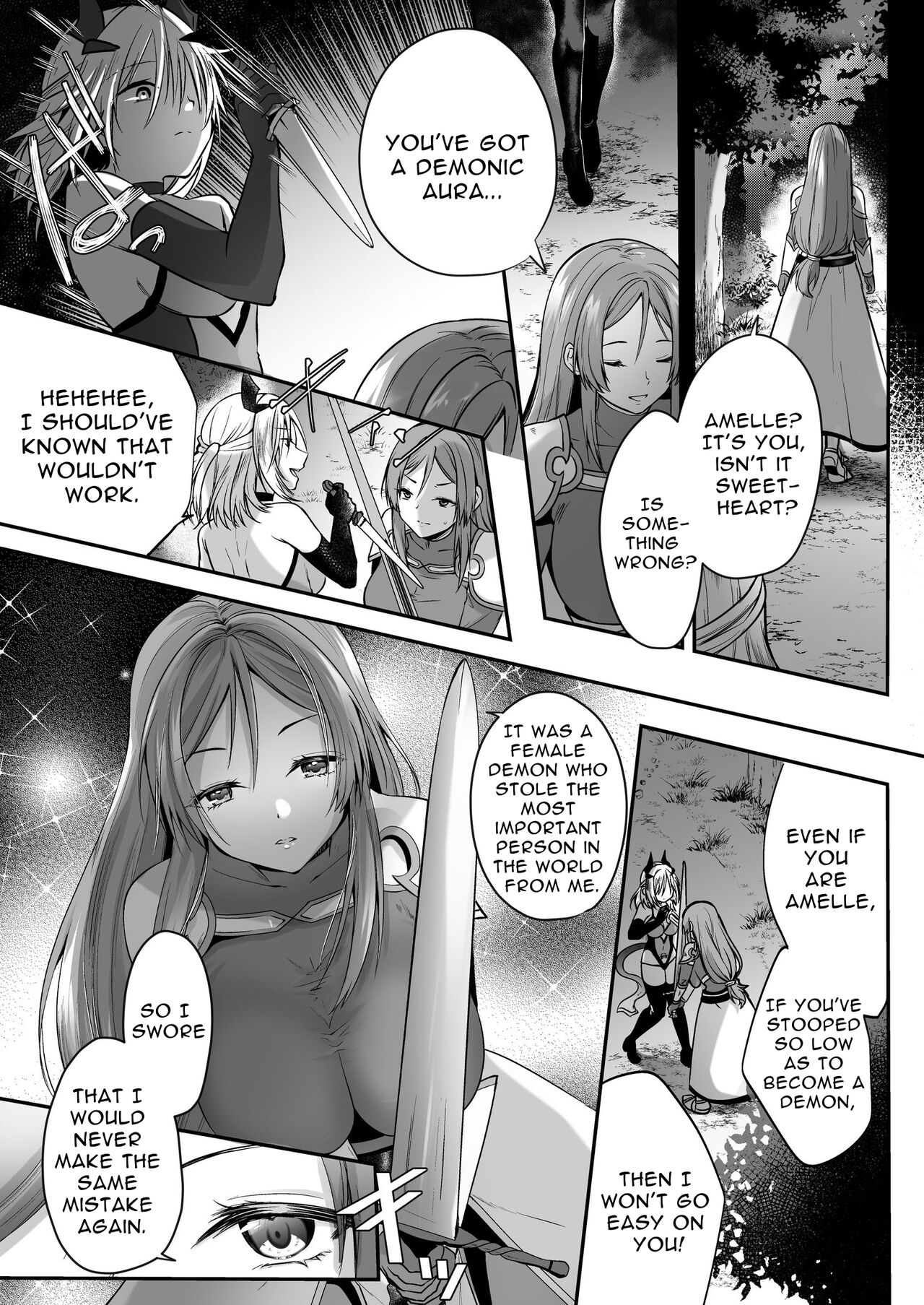 [Seika Kairaku Shoten (Eltoria, Rurimaru)] Yami Ochi Sister no Marunomi Kairaku Osen ~NTR Shi ni kuru Yatsu Zenin Marunomi Sureba Watashi no Kachida yo ne~ | Vore Pleasure Contamination of a Darkly Corrupted Cleric [English] image number 15