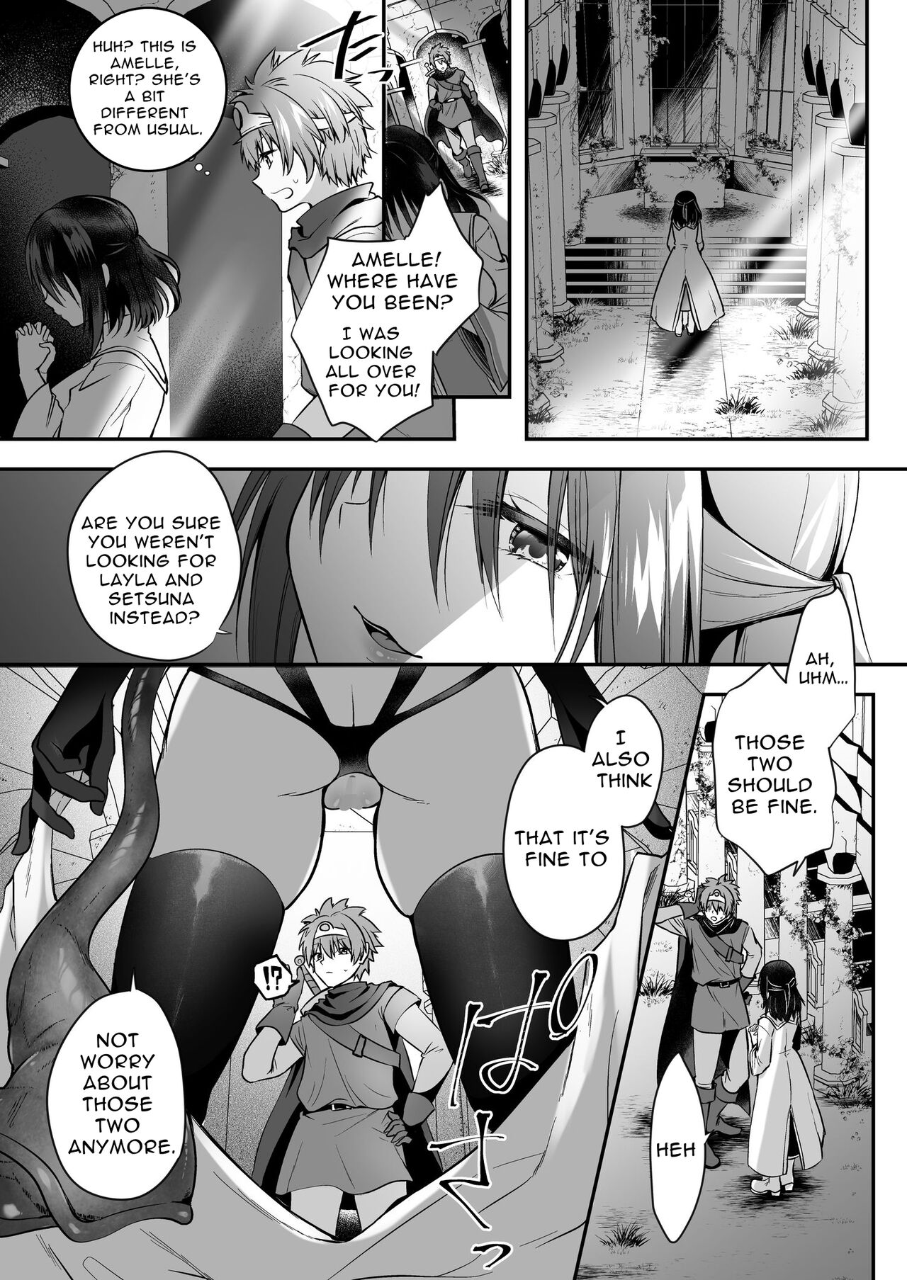 [Seika Kairaku Shoten (Eltoria, Rurimaru)] Yami Ochi Sister no Marunomi Kairaku Osen ~NTR Shi ni kuru Yatsu Zenin Marunomi Sureba Watashi no Kachida yo ne~ | Vore Pleasure Contamination of a Darkly Corrupted Cleric [English] image number 17