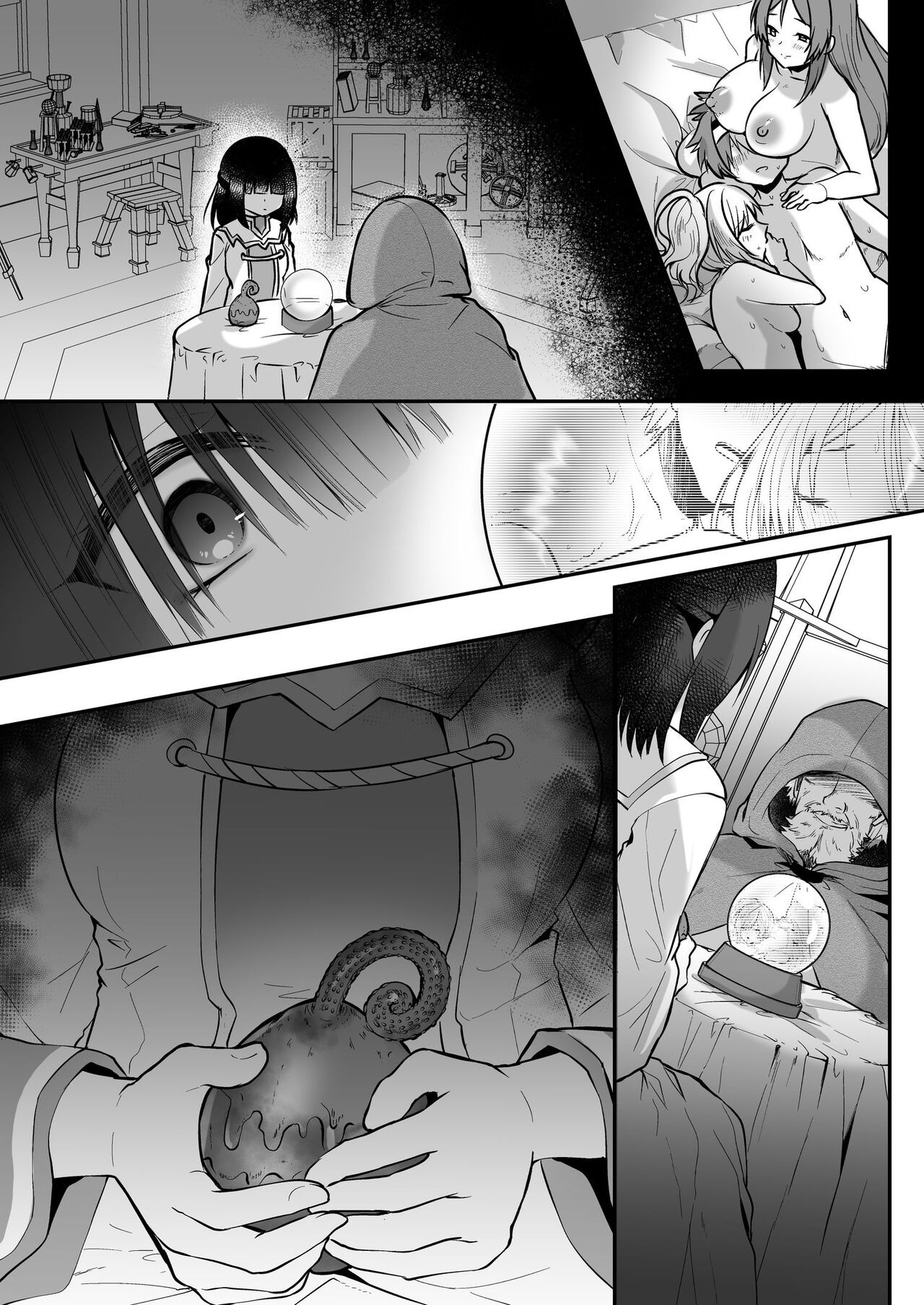 [Seika Kairaku Shoten (Eltoria, Rurimaru)] Yami Ochi Sister no Marunomi Kairaku Osen ~NTR Shi ni kuru Yatsu Zenin Marunomi Sureba Watashi no Kachida yo ne~ | Vore Pleasure Contamination of a Darkly Corrupted Cleric [English] image number 43