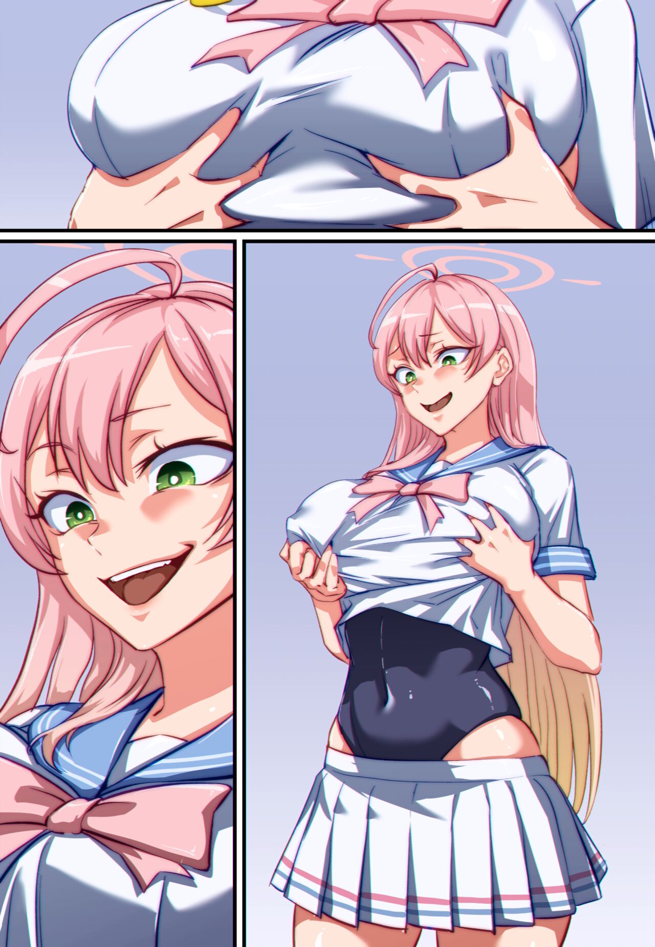 【Full Color Speechless Manga 15P（Art:Khear）】Blue Archive Hanako Urawa Slime Possession 画像番号 7