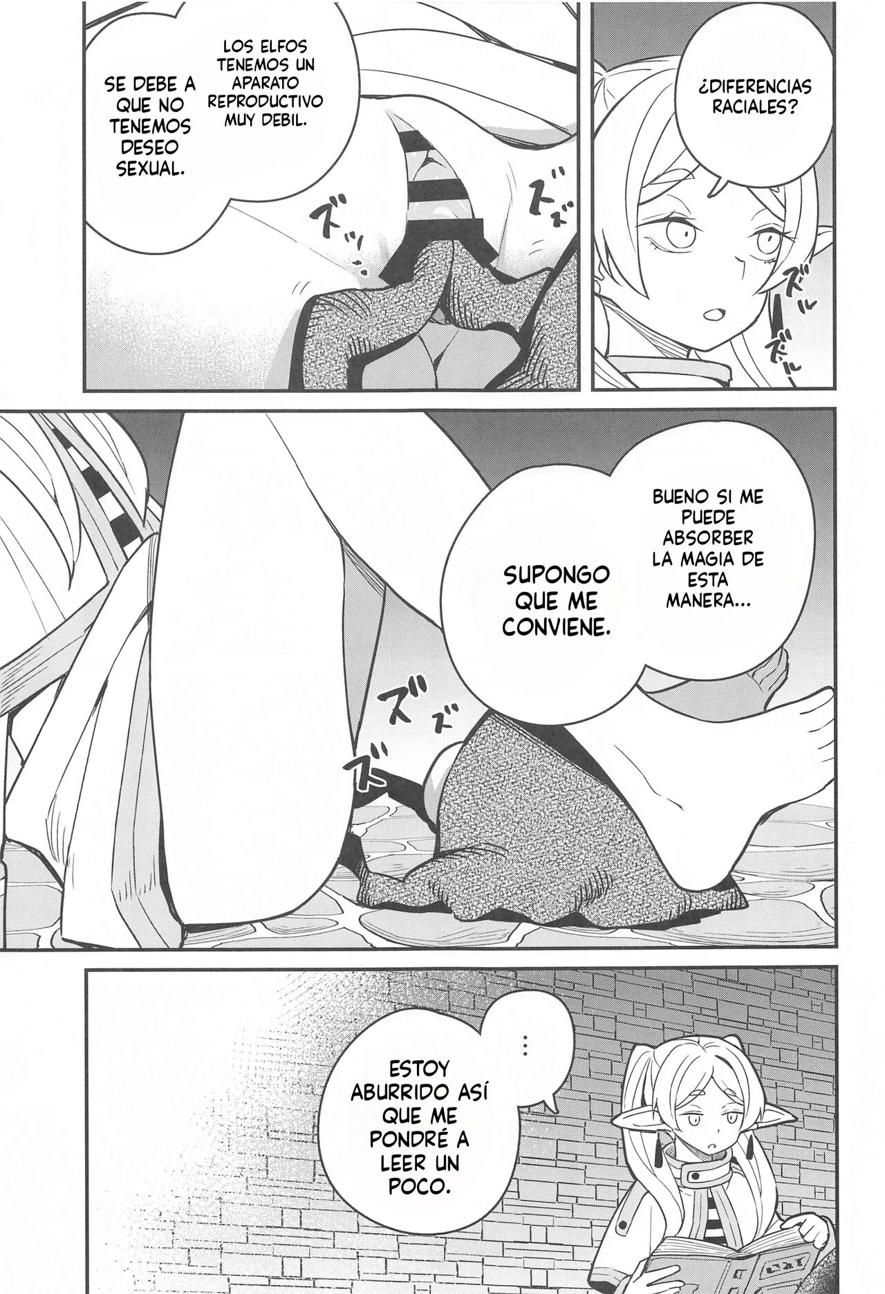 (C103) [Tanaka-ke no Kamo (Tanaka Ahiru)] Otoshiana kara no Dasshutsu | Escape Del Pozo. ¡la Última Aventura! (Sousou no Frieren) [Spanish] [JosephDLico] 이미지 번호 9